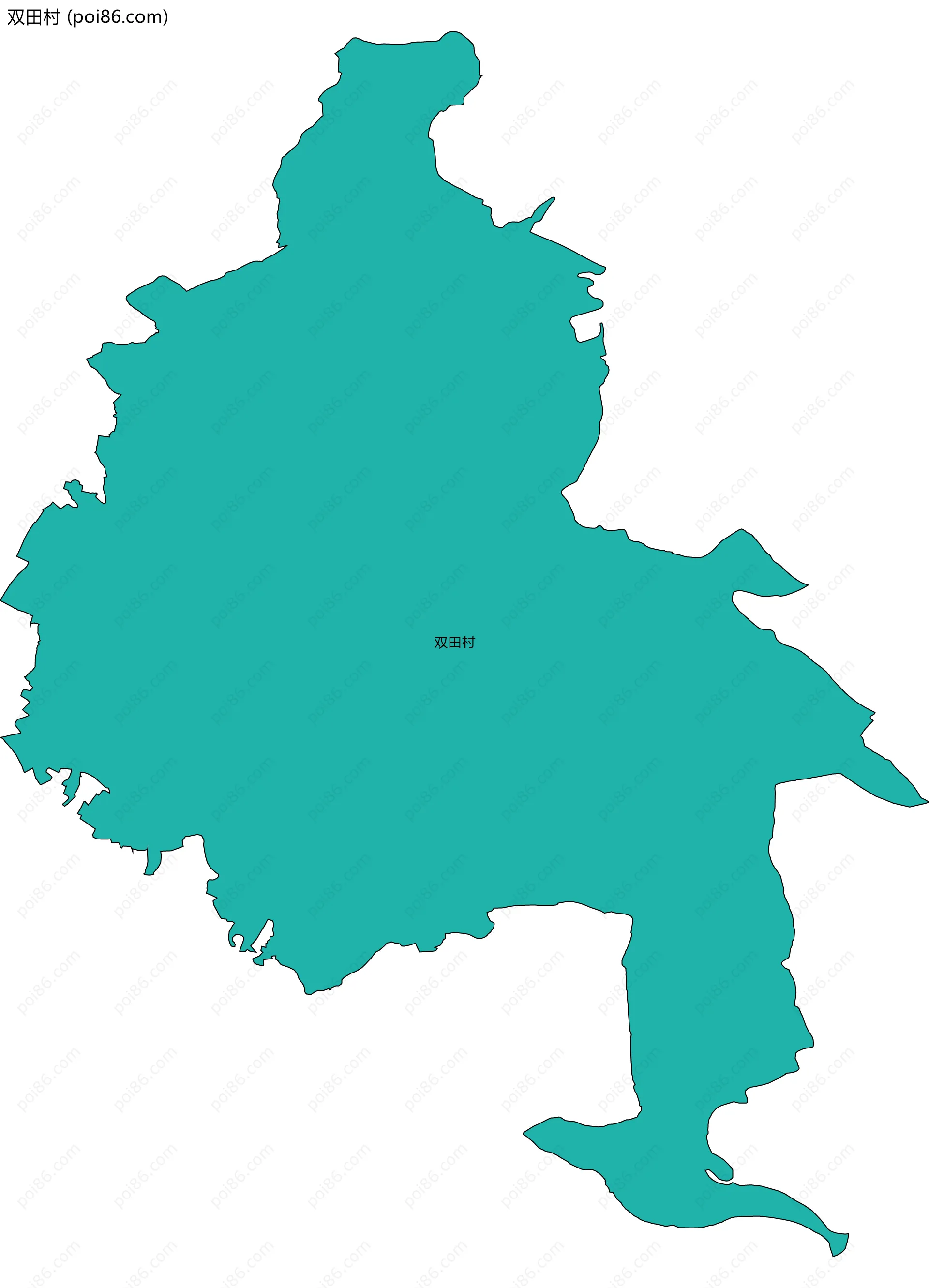 双田村边界地图