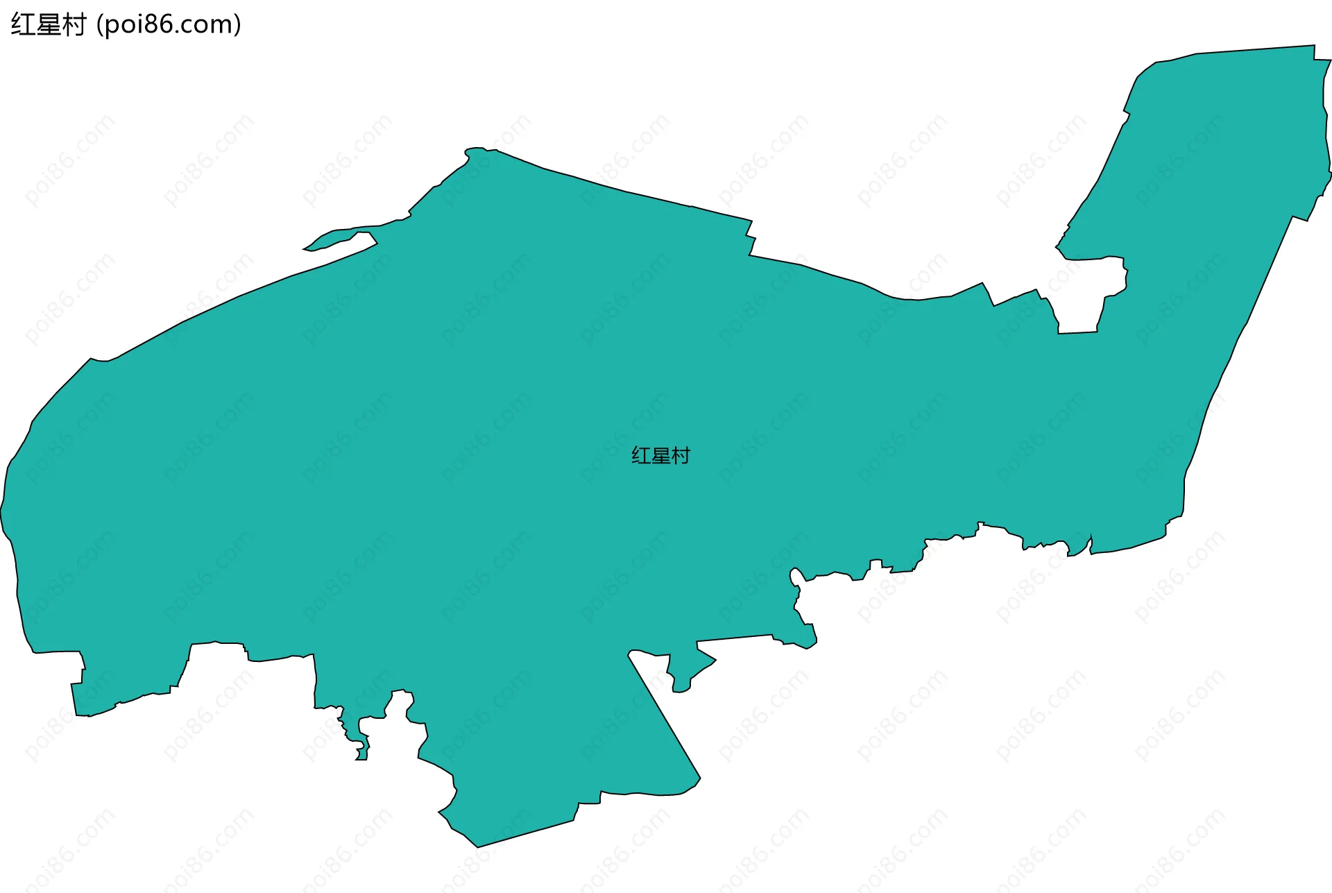 红星村边界地图