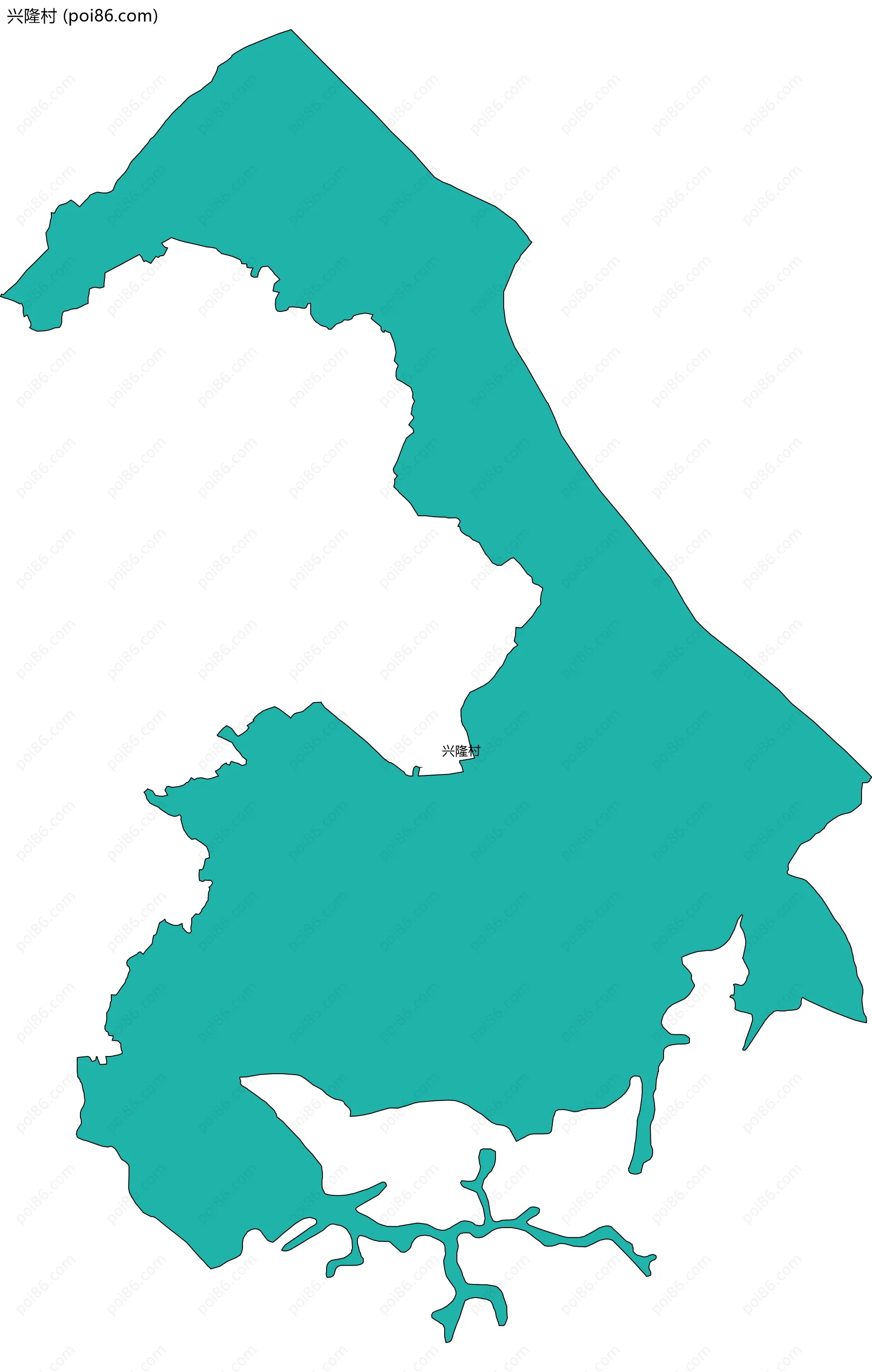 兴隆村边界地图