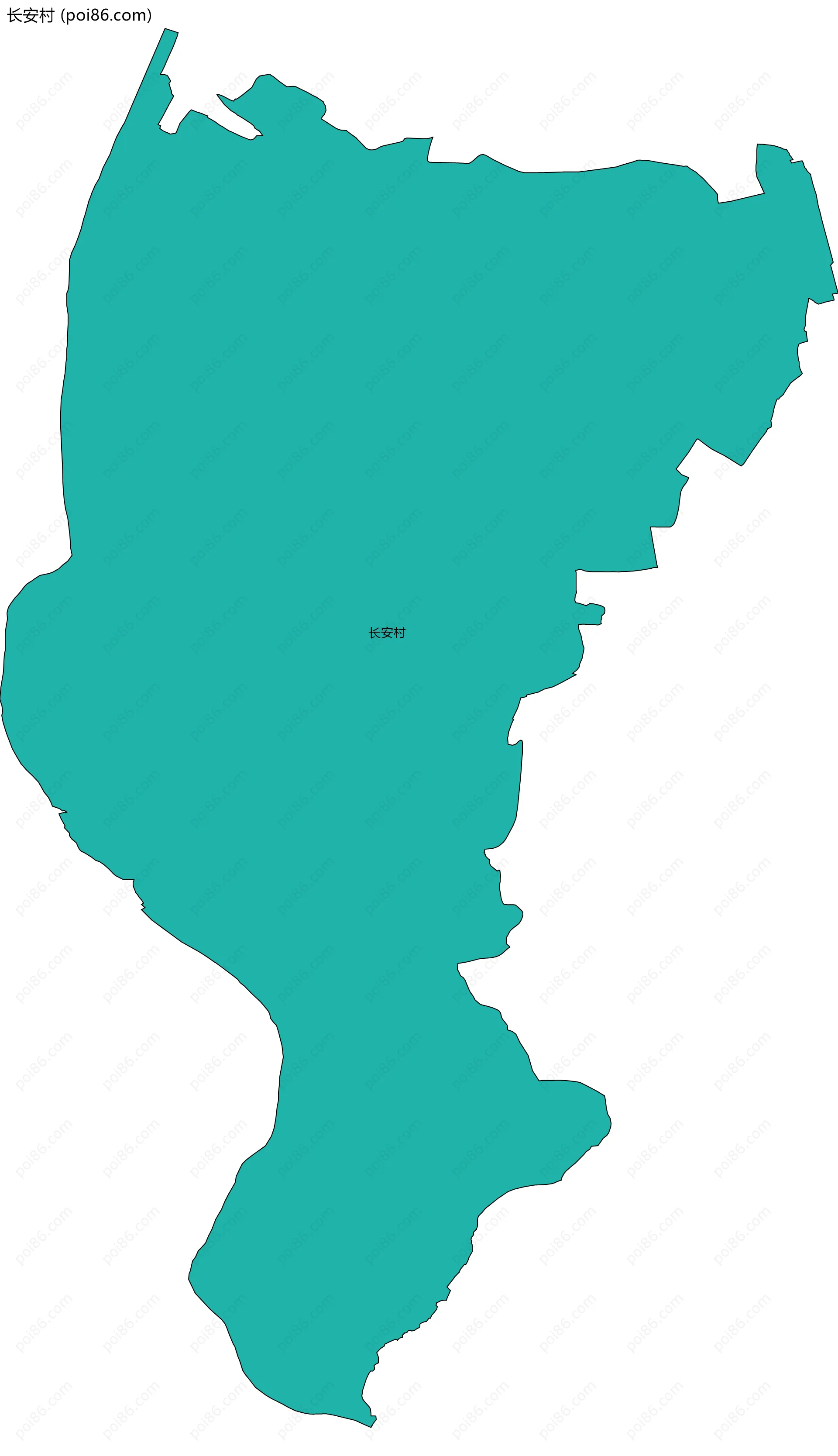 长安村边界地图