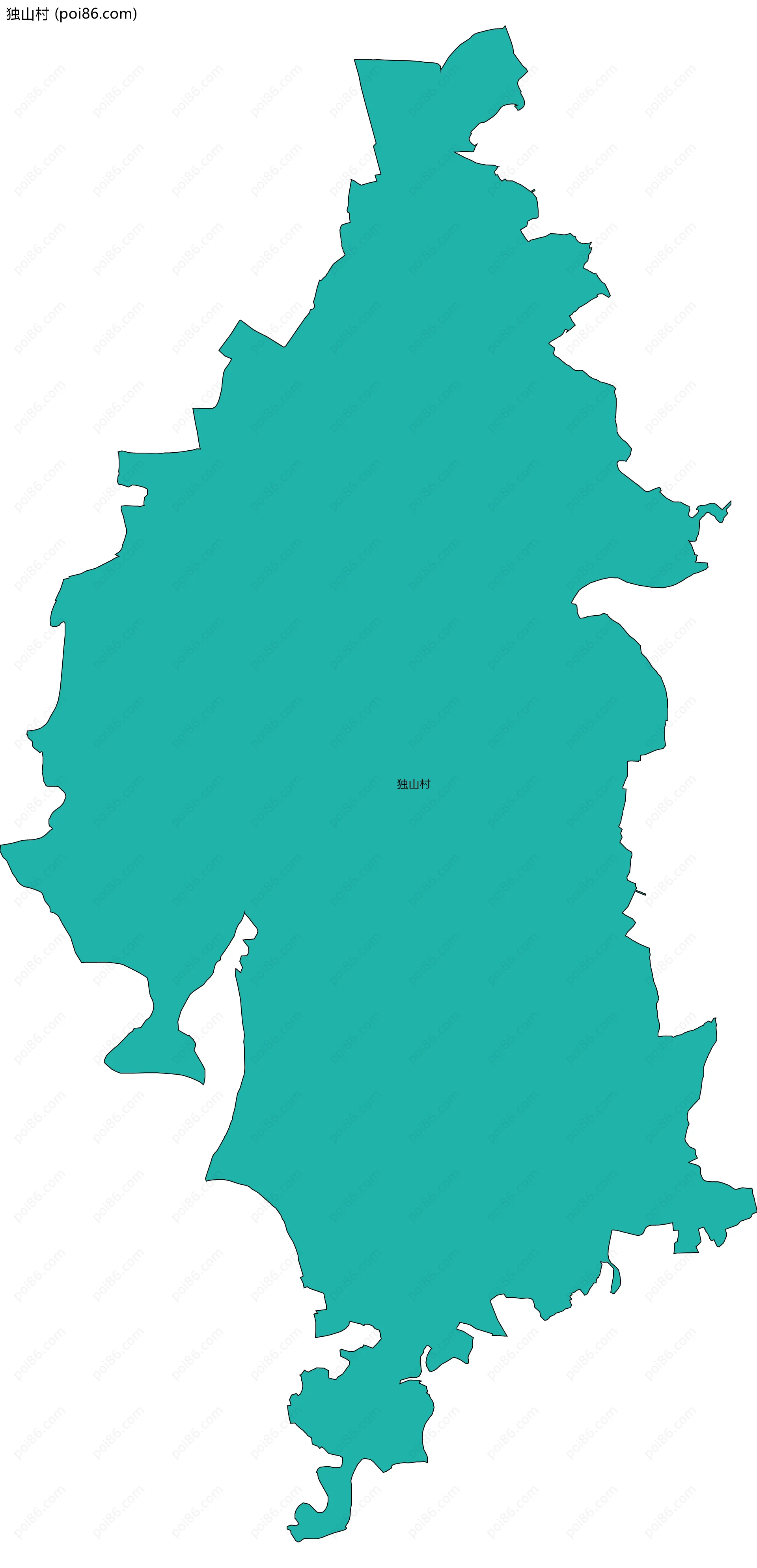 独山村边界地图