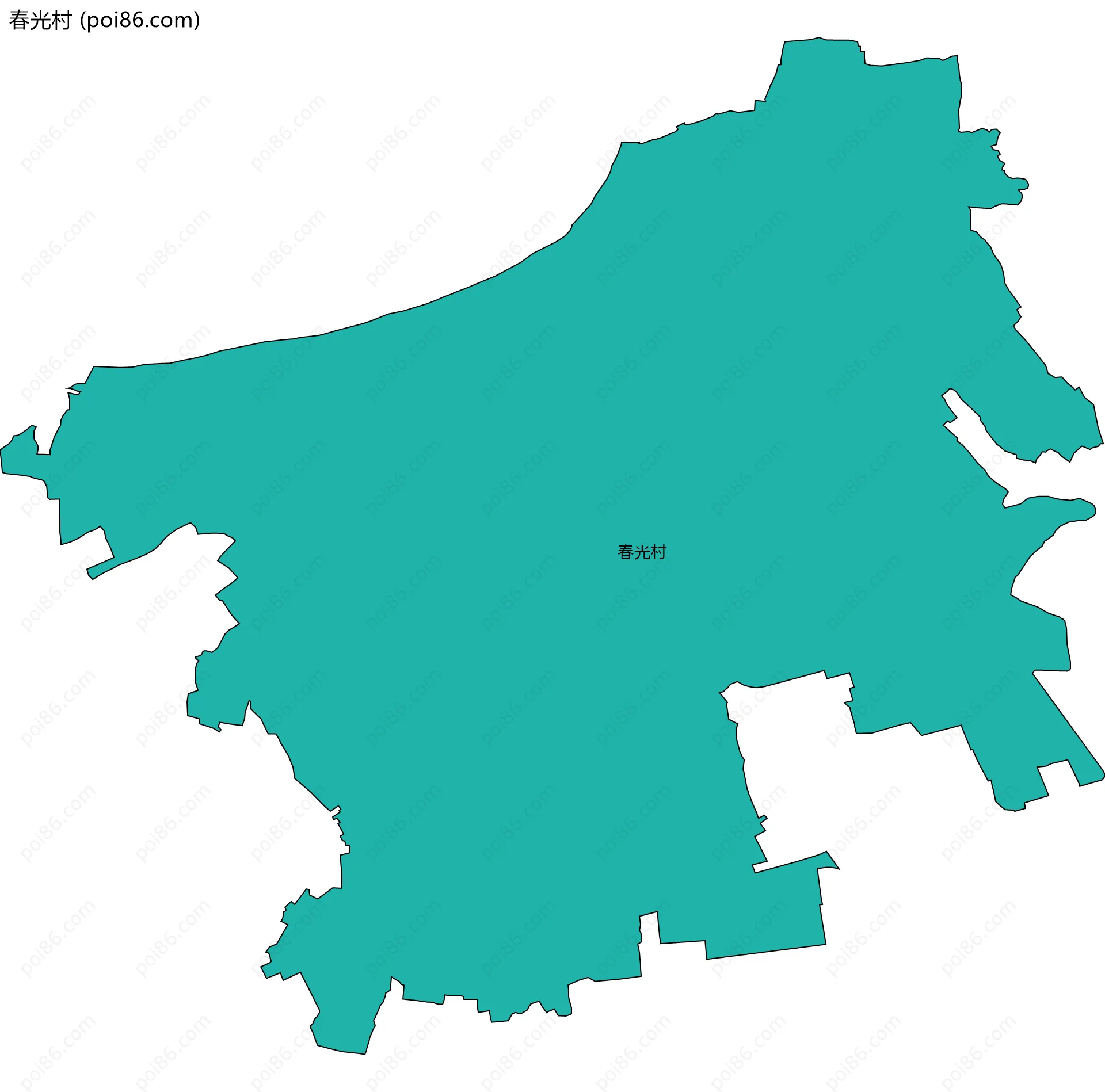 春光村边界地图