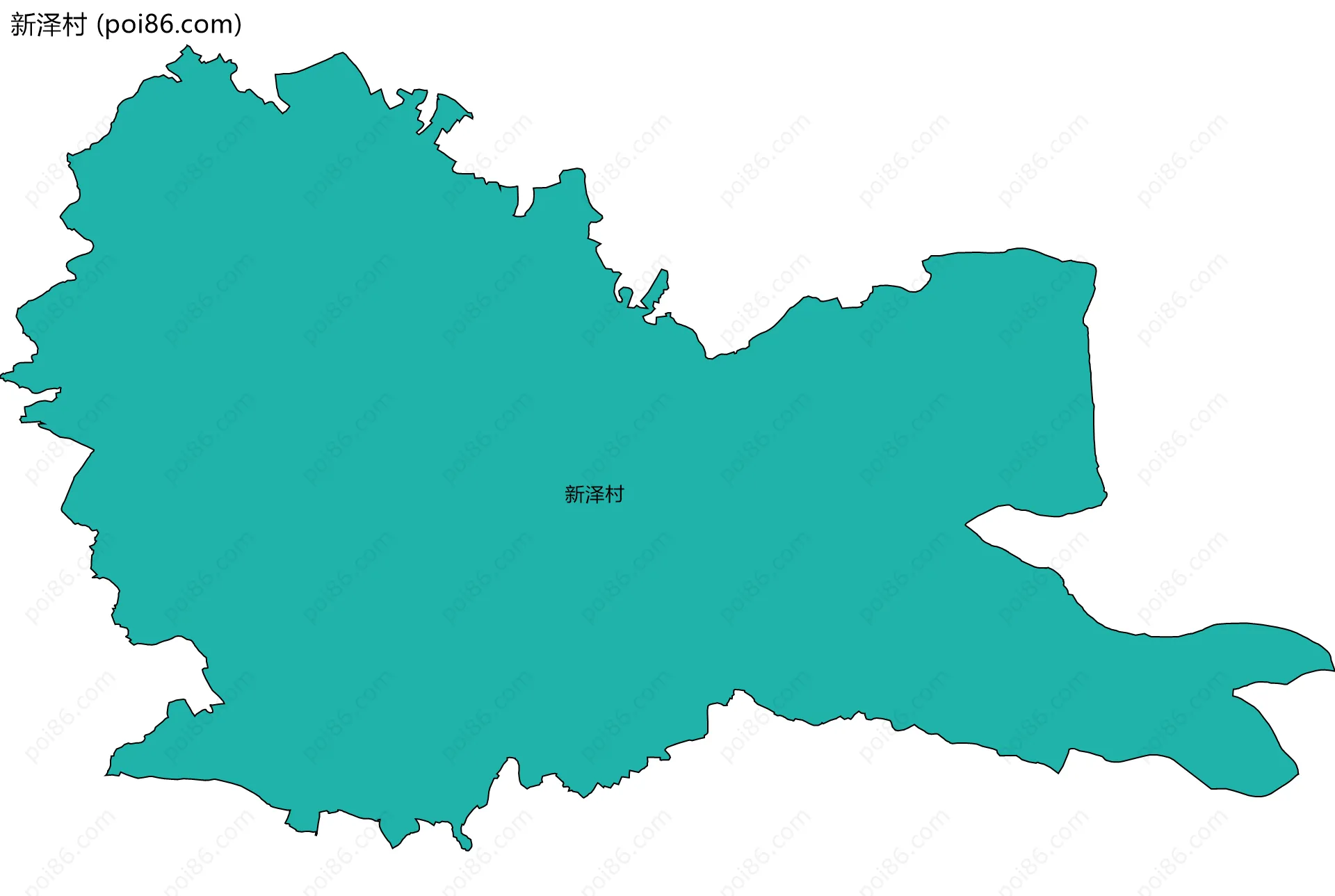 新泽村边界地图