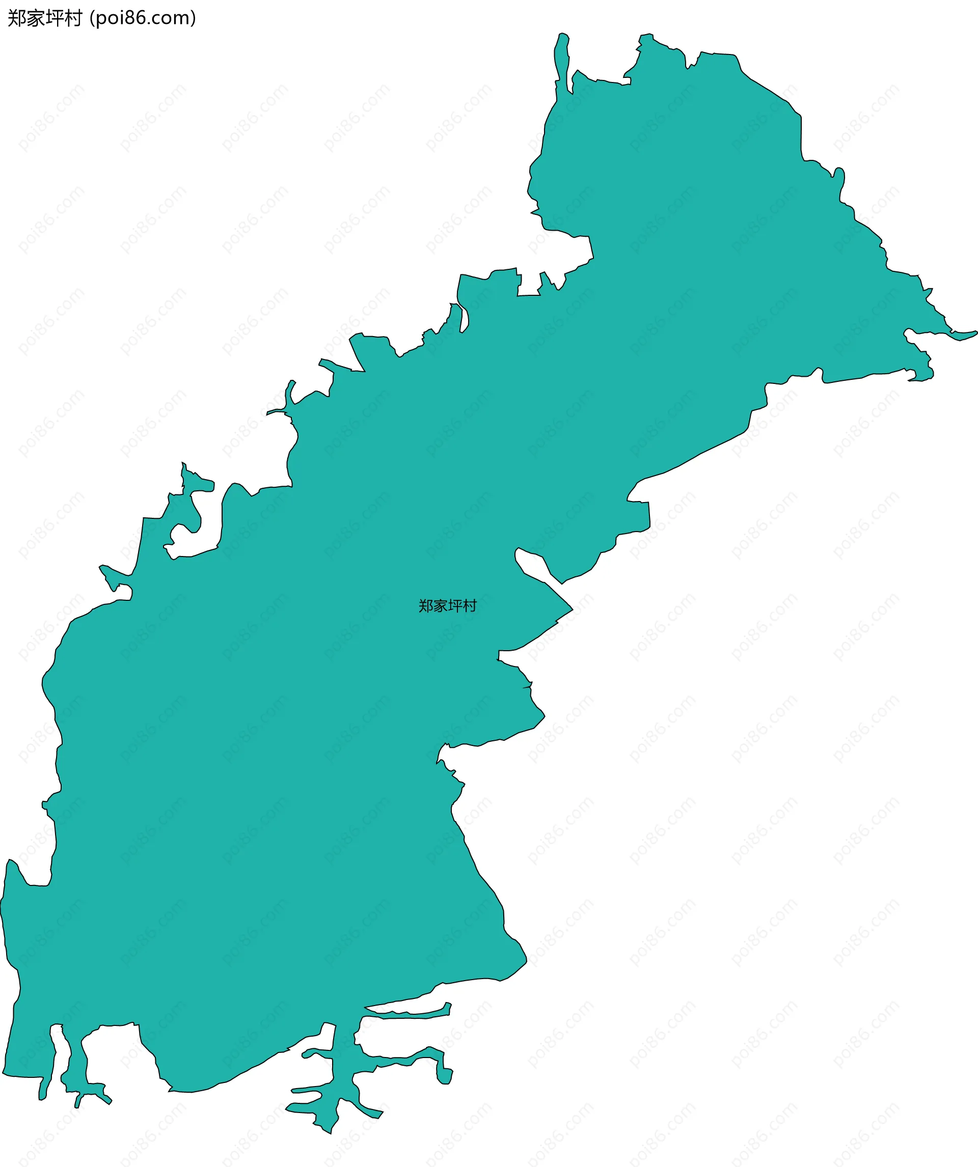 郑家坪村边界地图