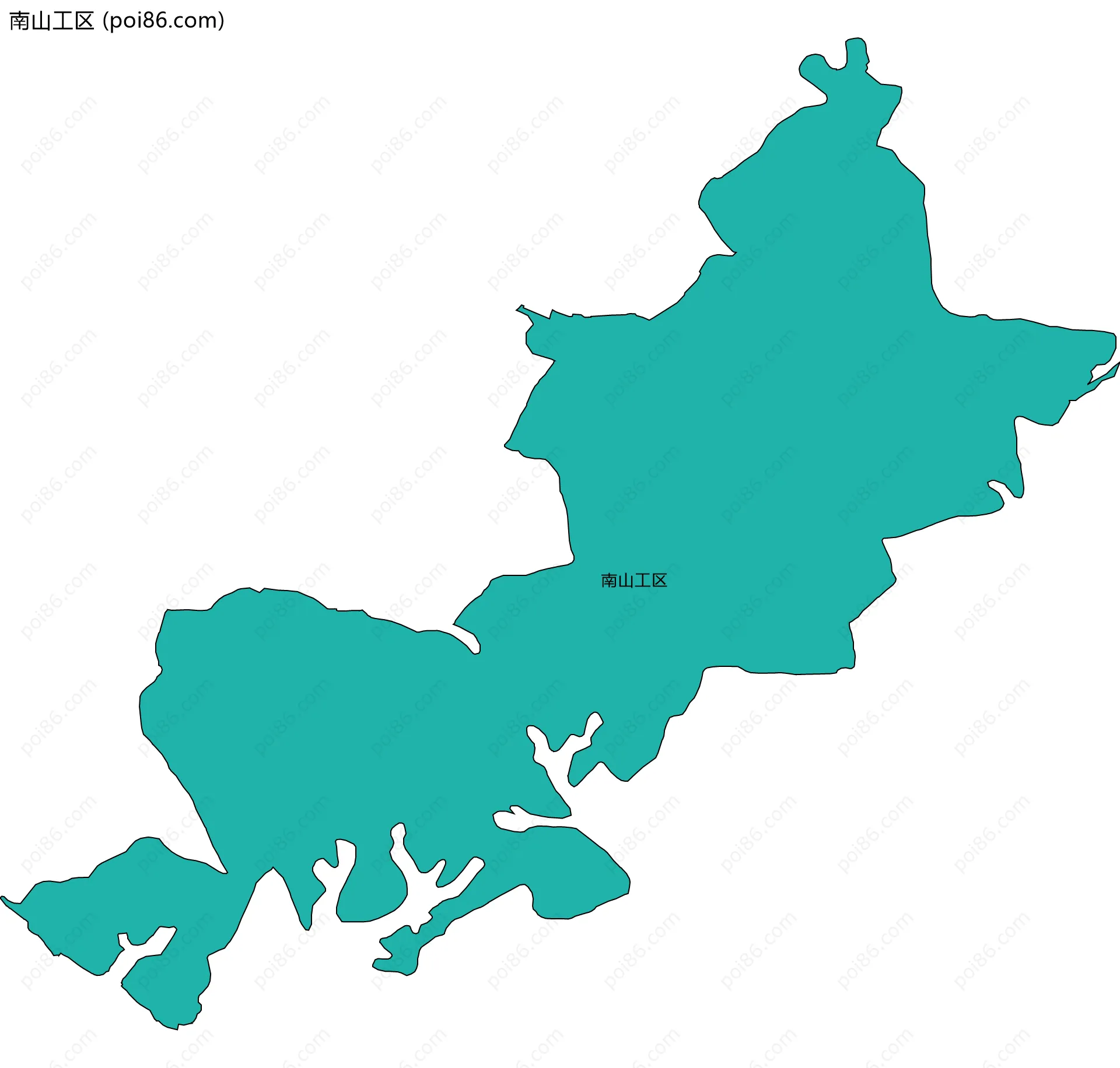 南山工区边界地图