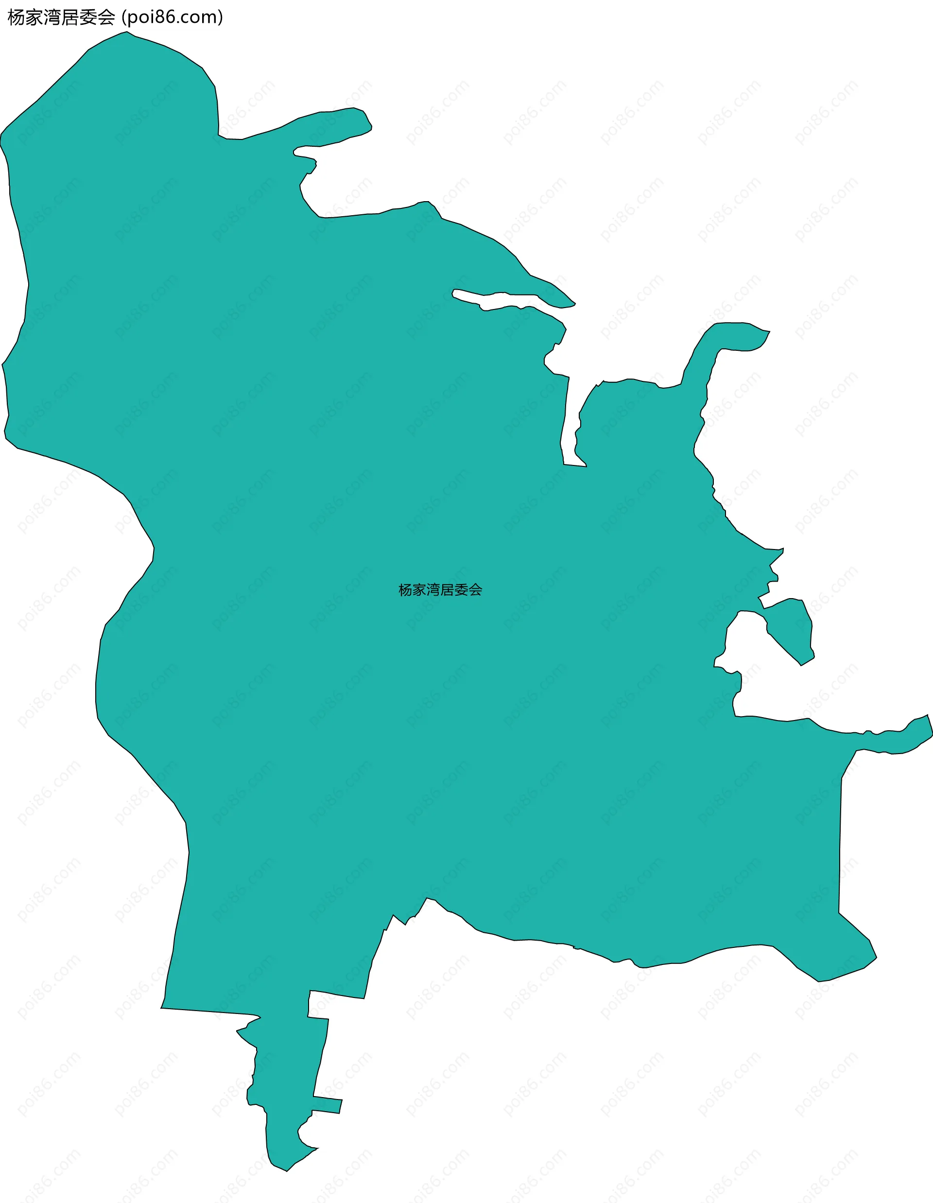 杨家湾居委会边界地图