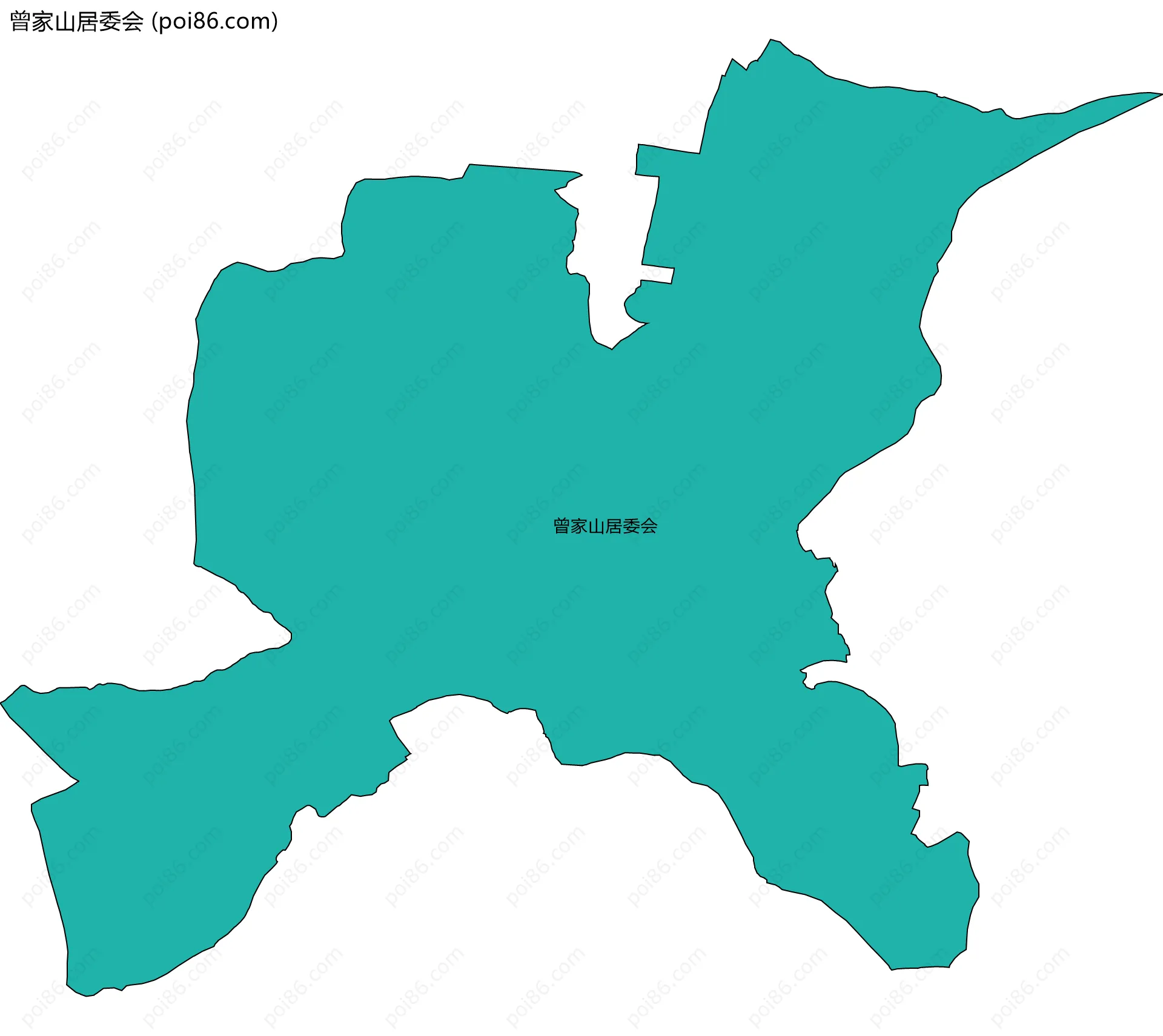 曾家山居委会边界地图