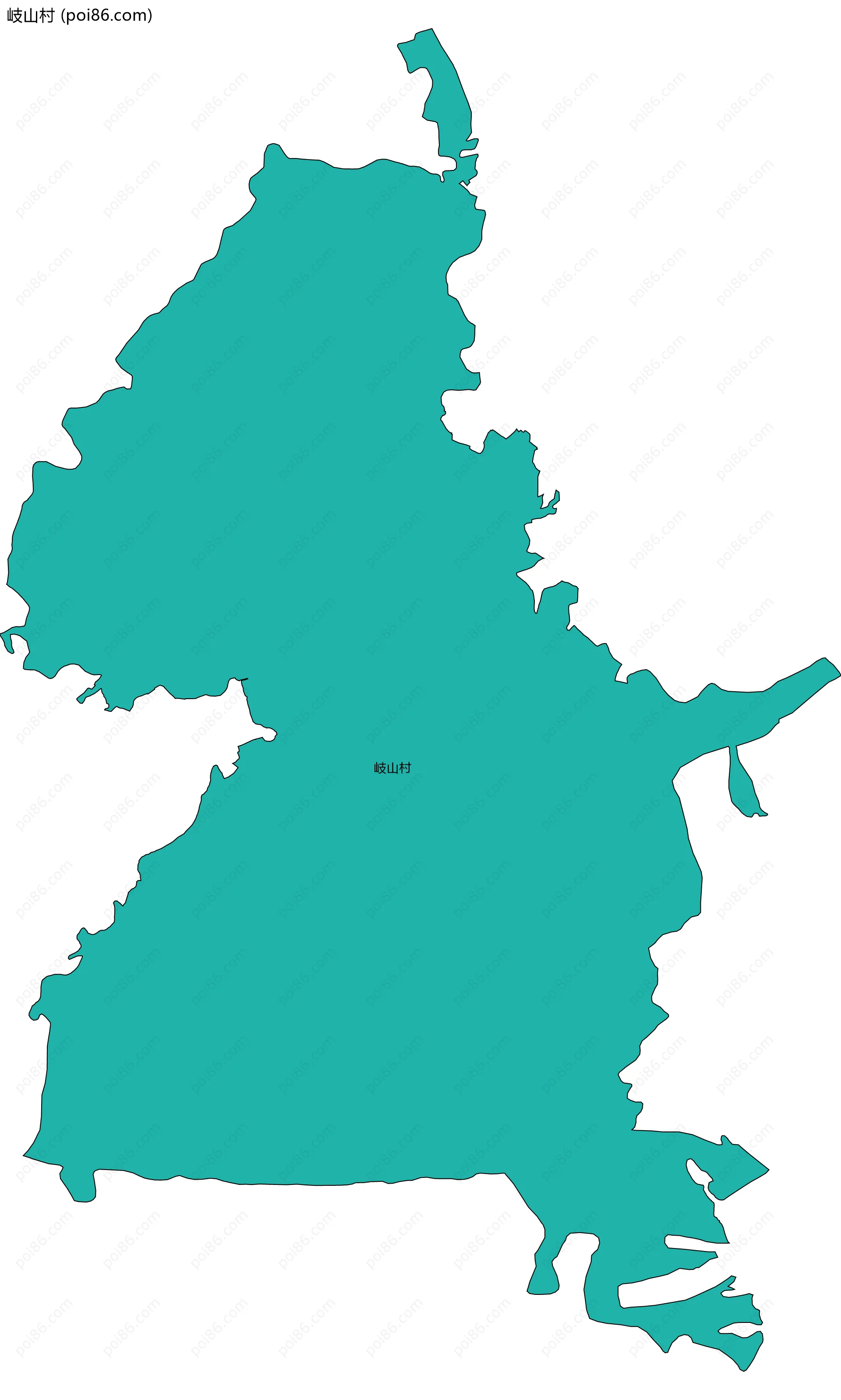 岐山村边界地图