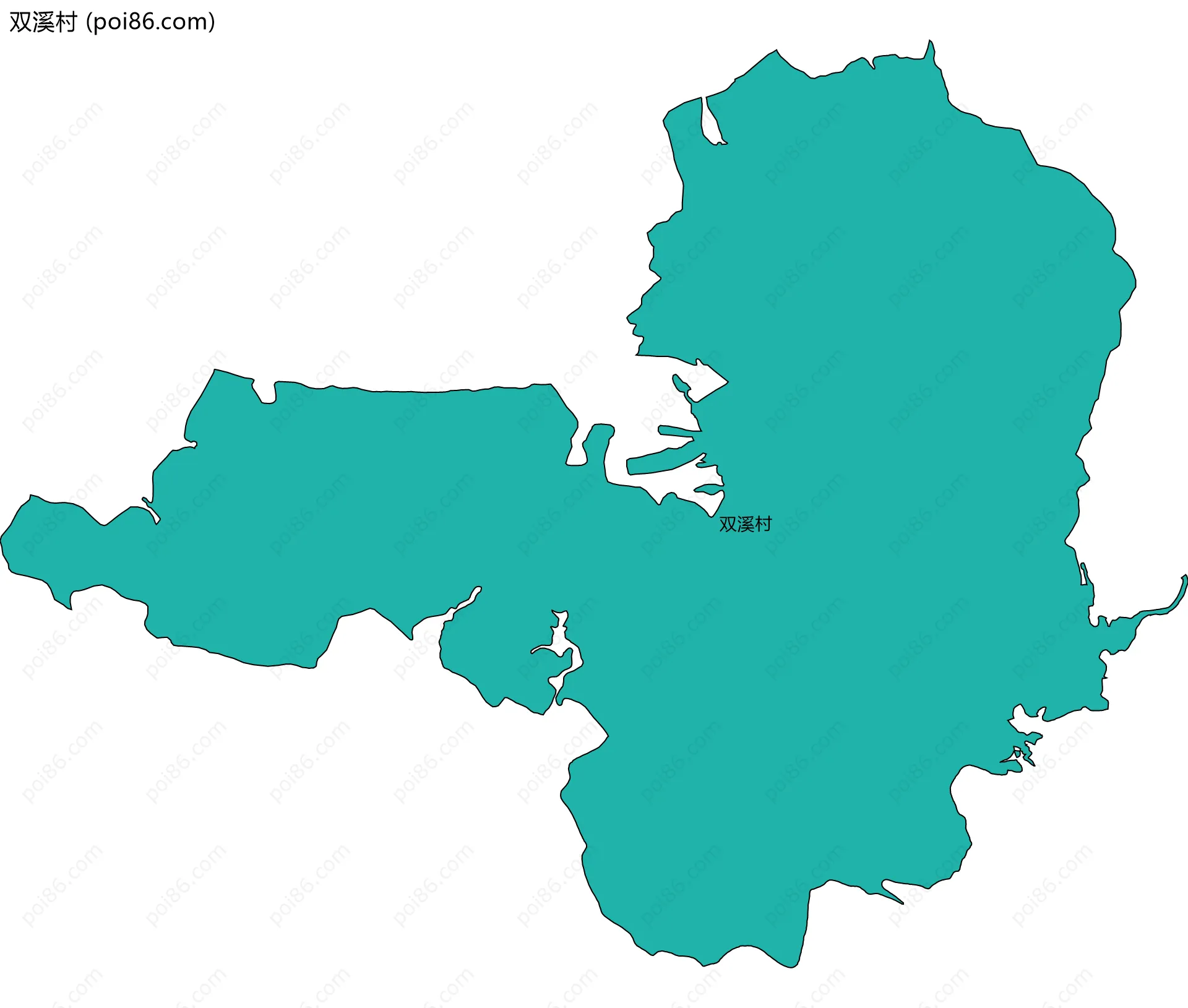 双溪村边界地图