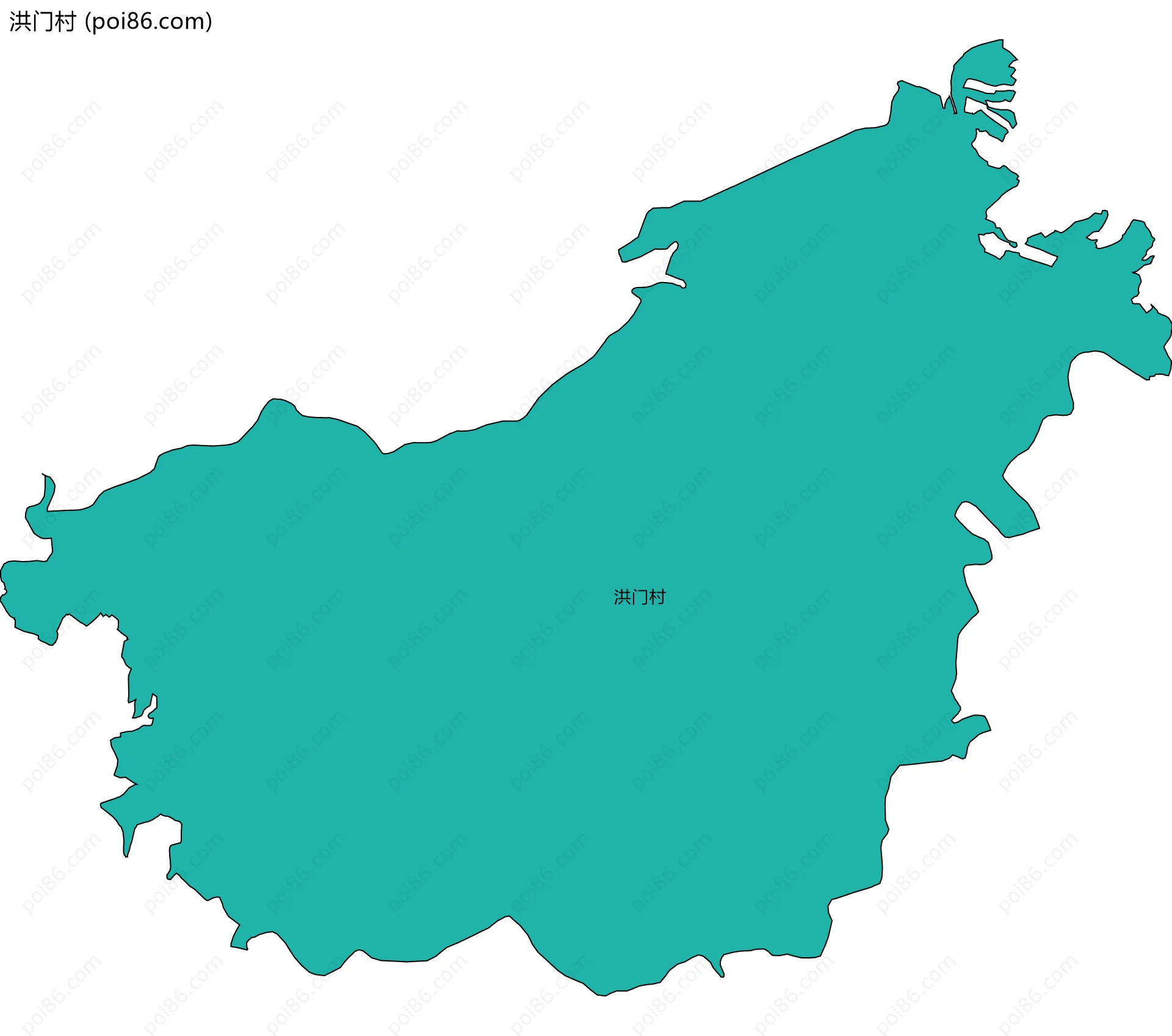 洪门村边界地图