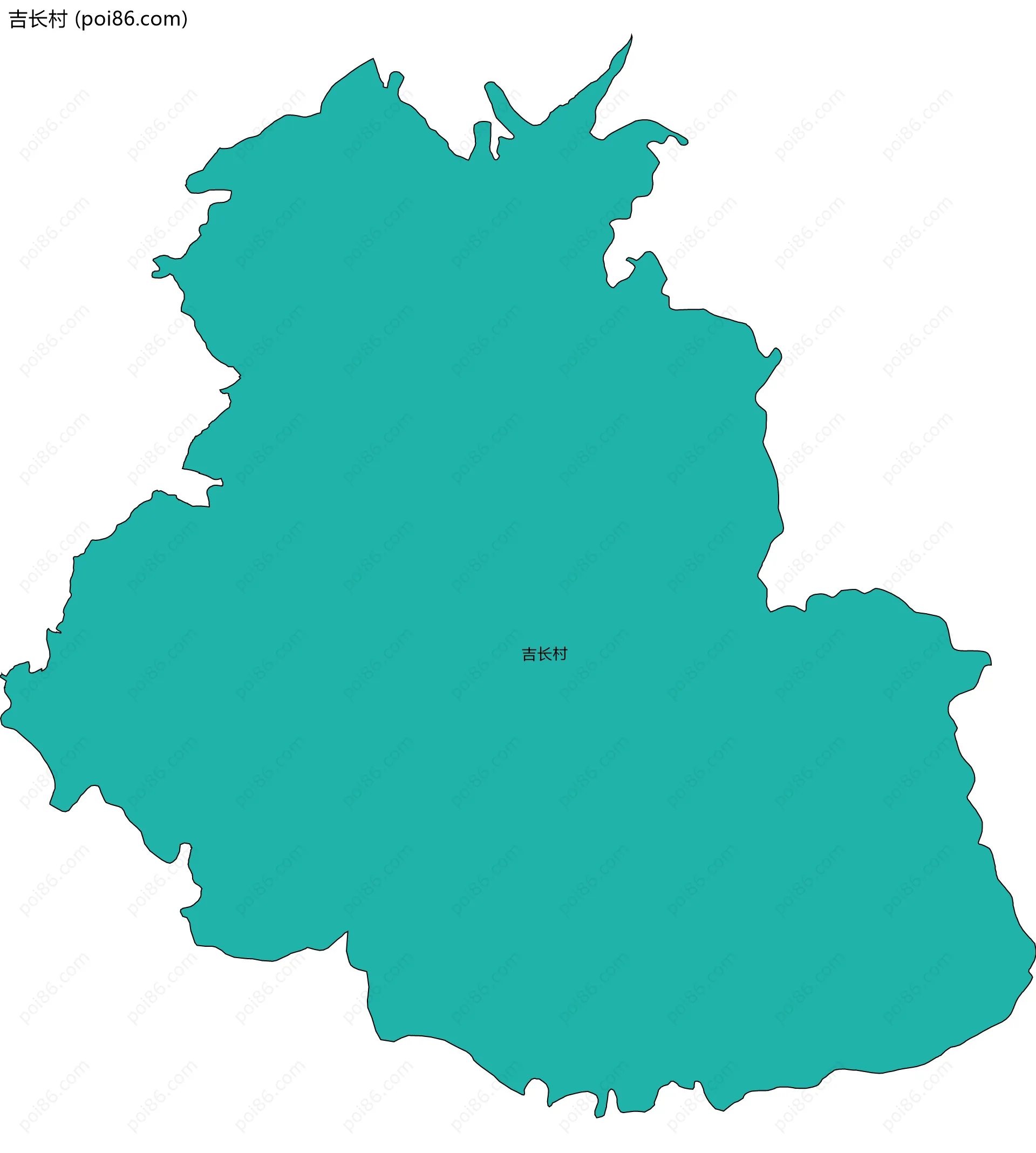 吉长村边界地图