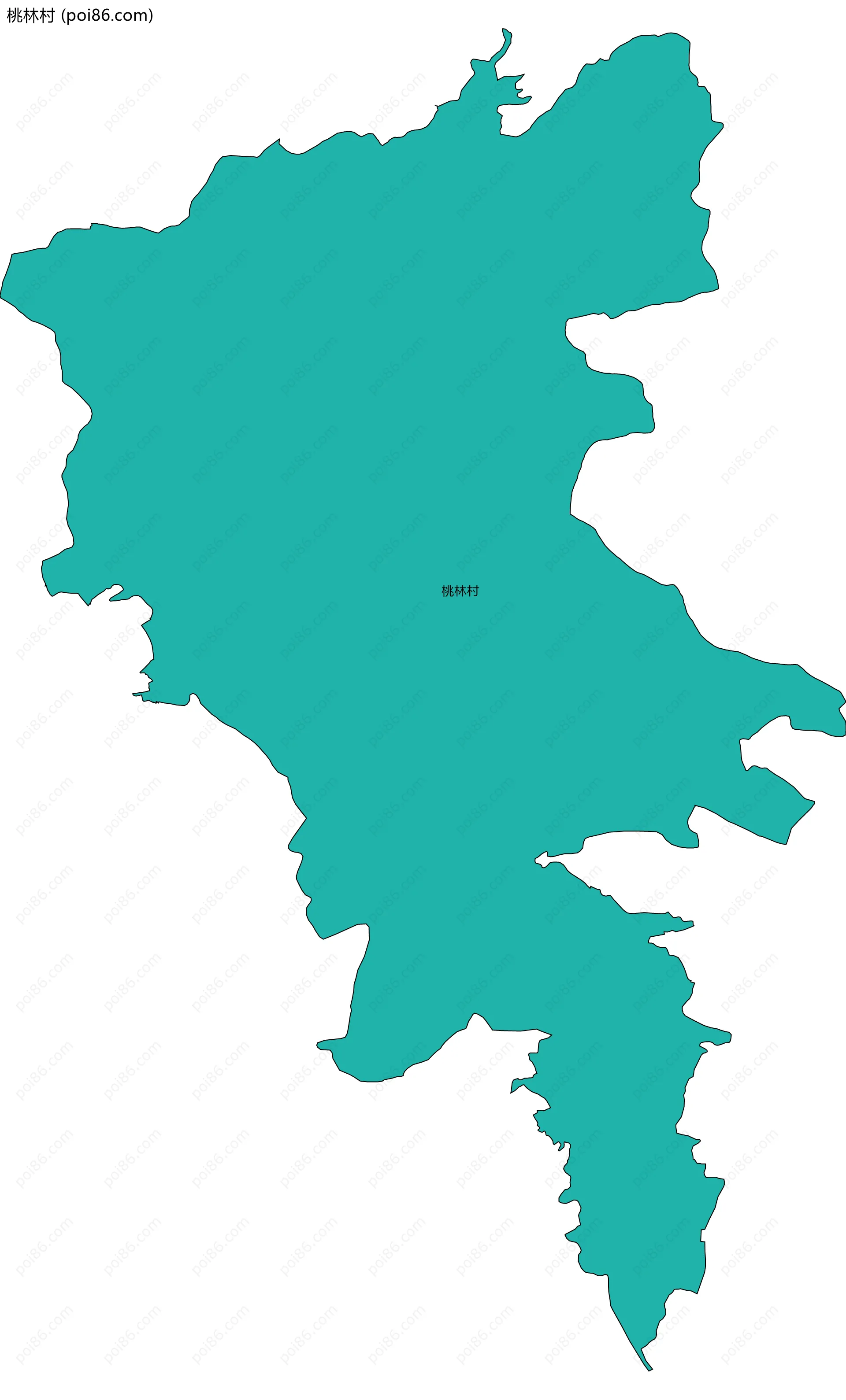 桃林村边界地图