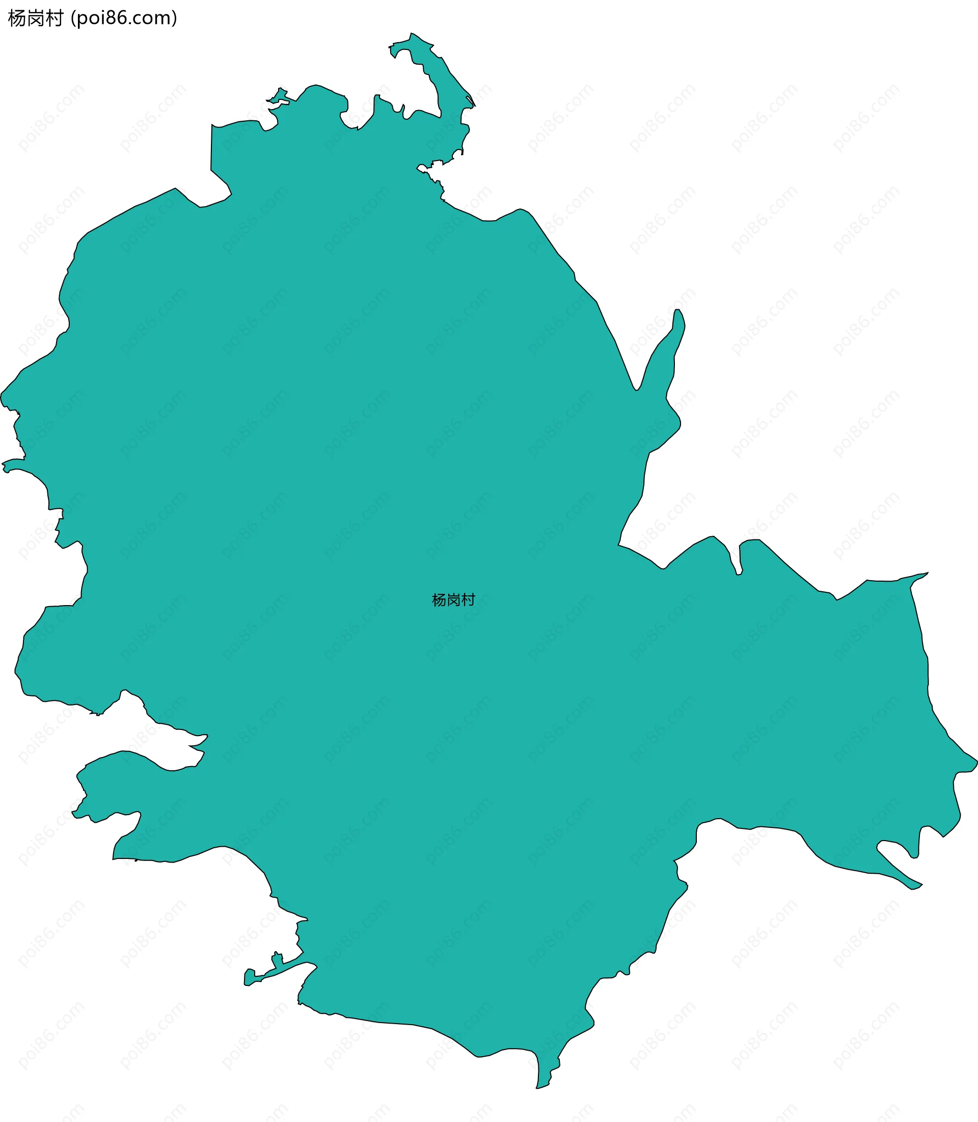 杨岗村边界地图