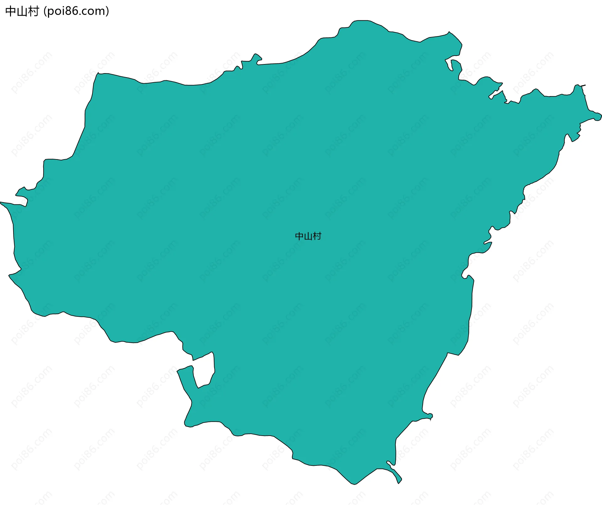 中山村边界地图