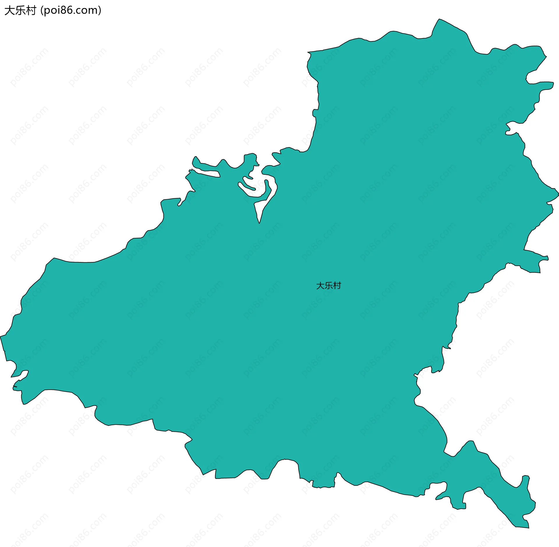 大乐村边界地图