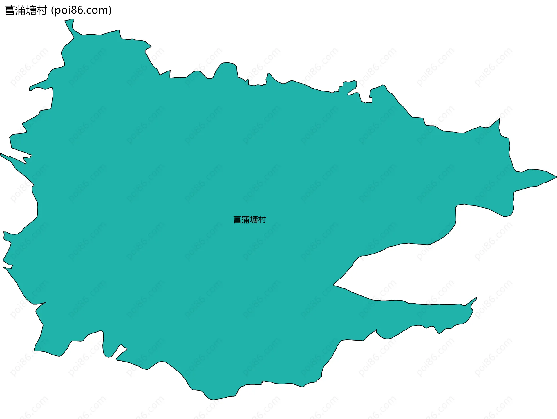 菖蒲塘村边界地图