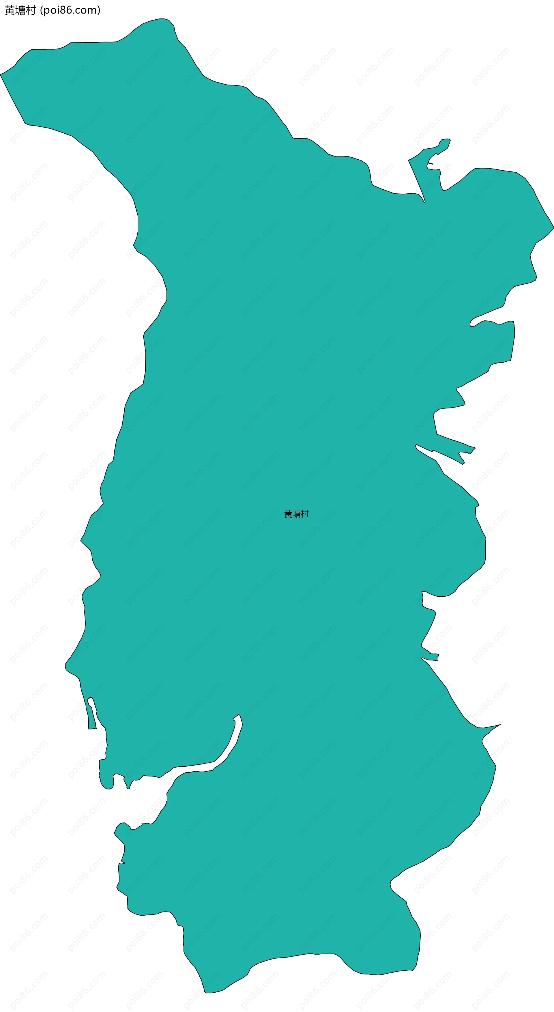 黄塘村边界地图