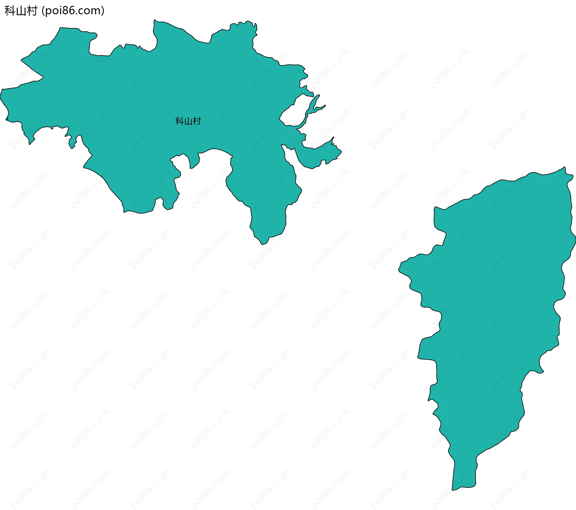 科山村边界地图