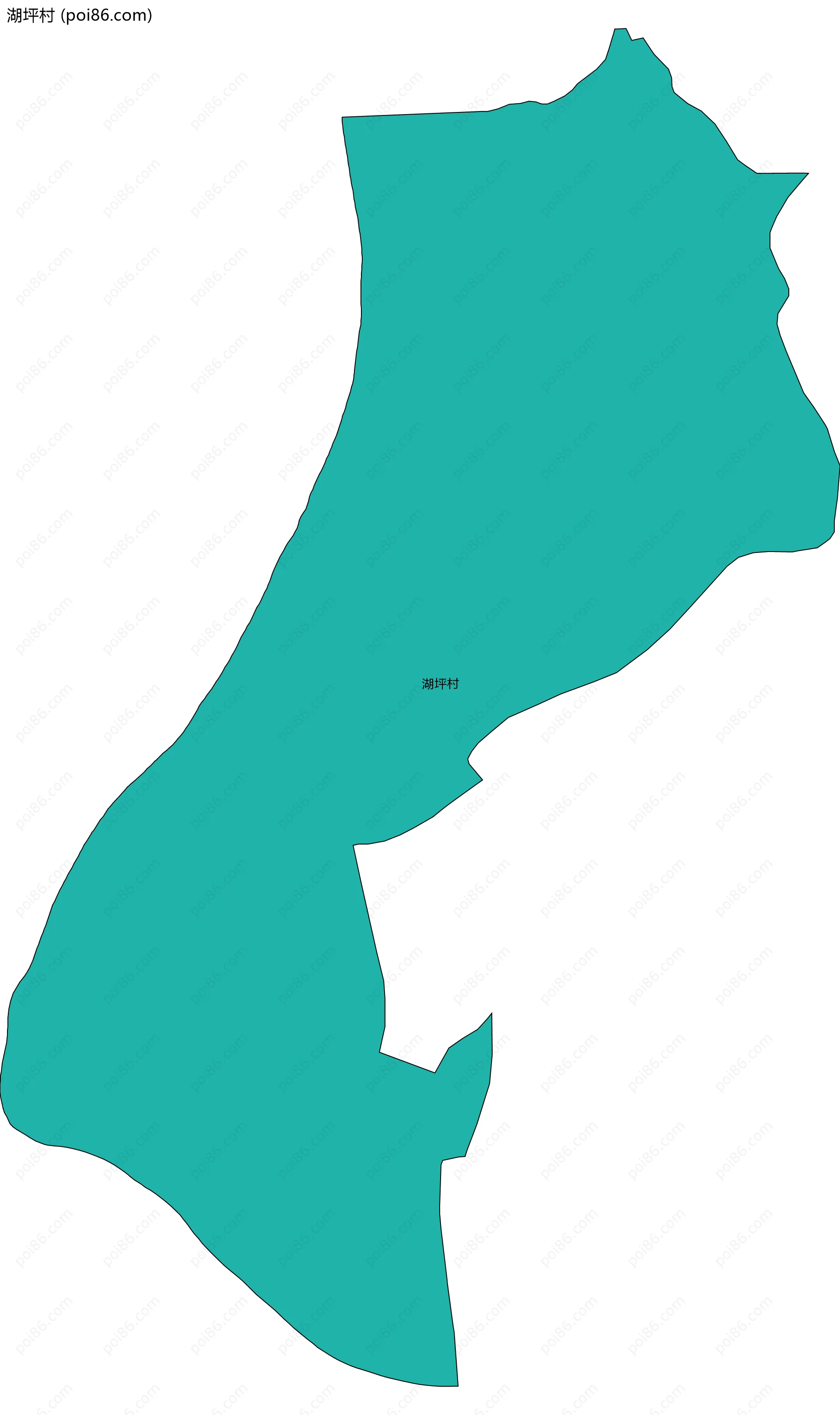 湖坪村边界地图