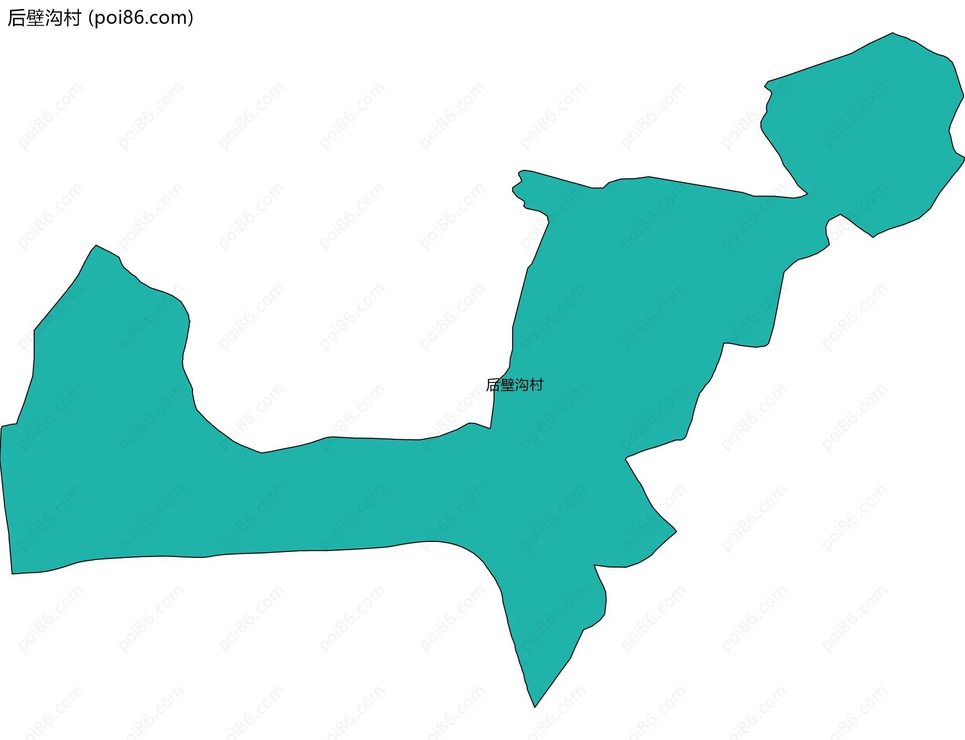 后壁沟村边界地图
