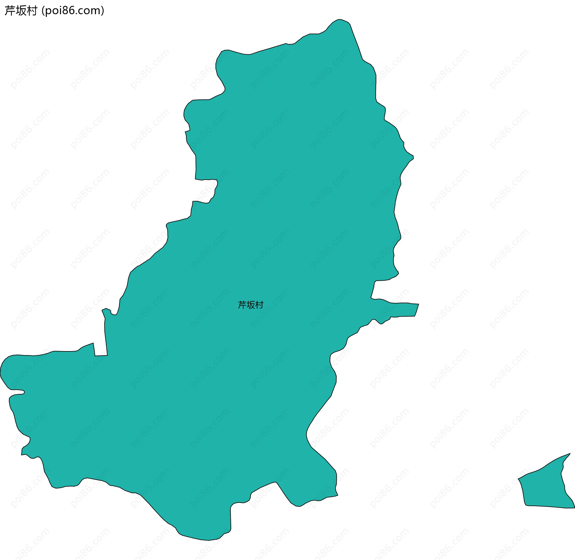 芹坂村边界地图