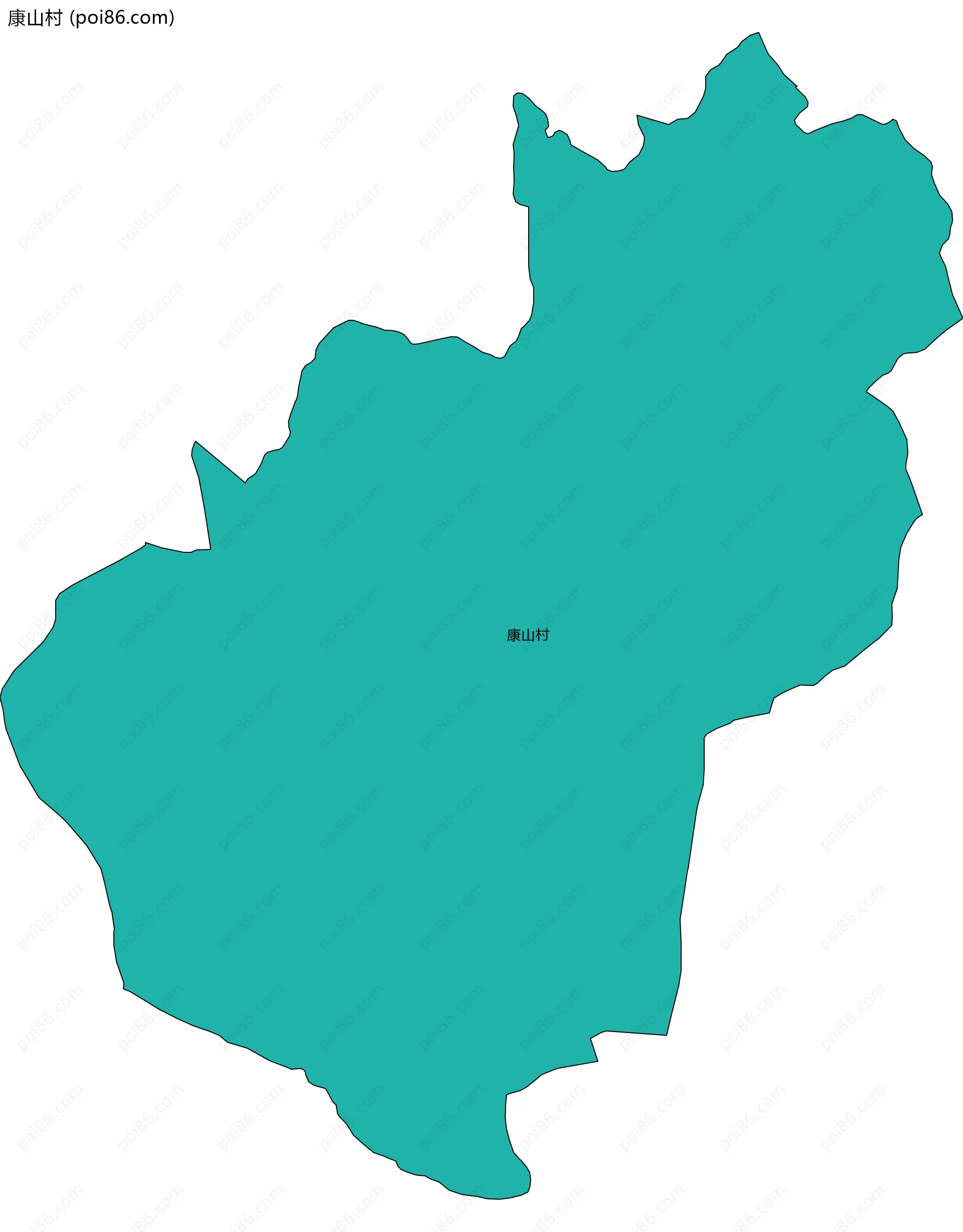 康山村边界地图