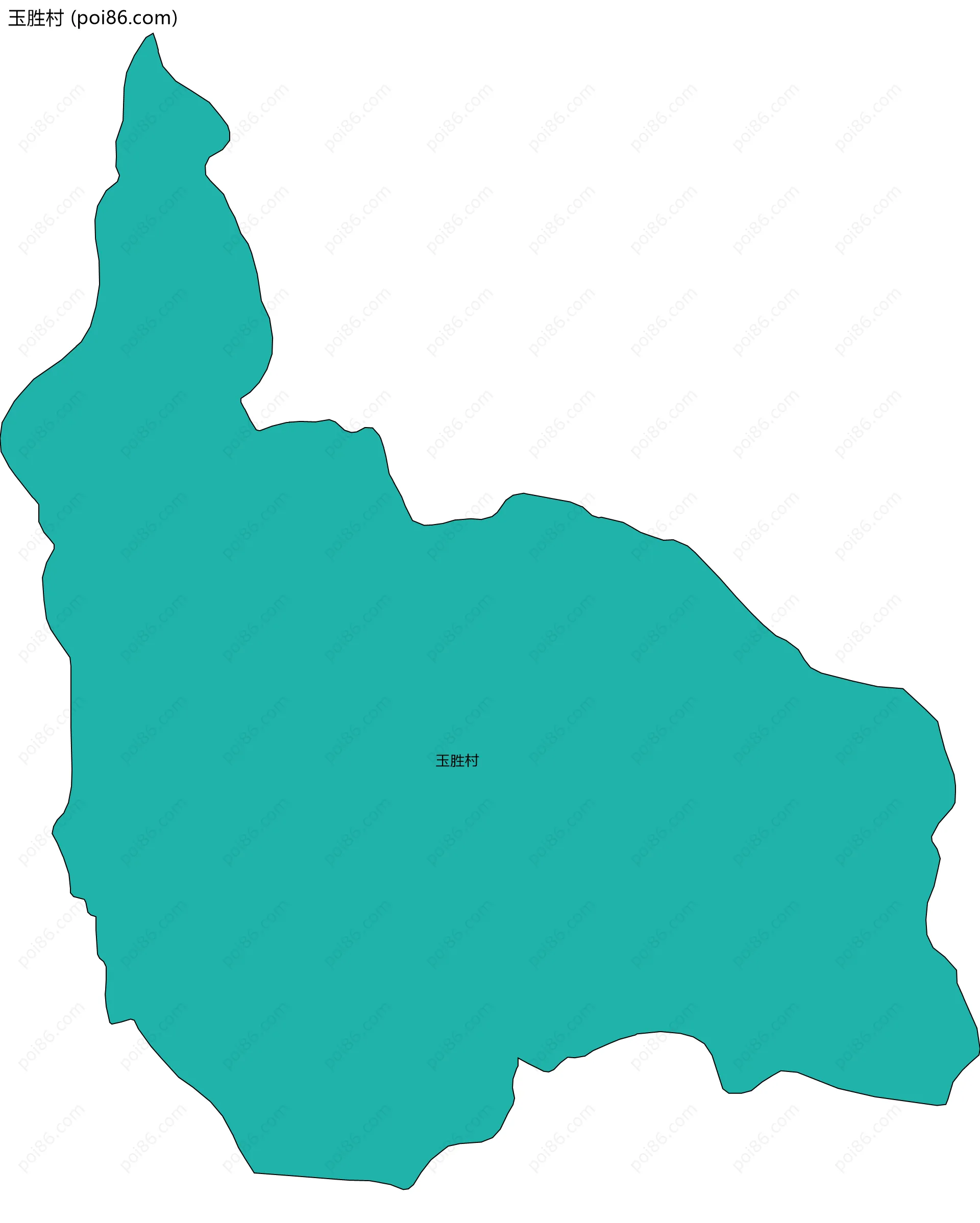 玉胜村边界地图