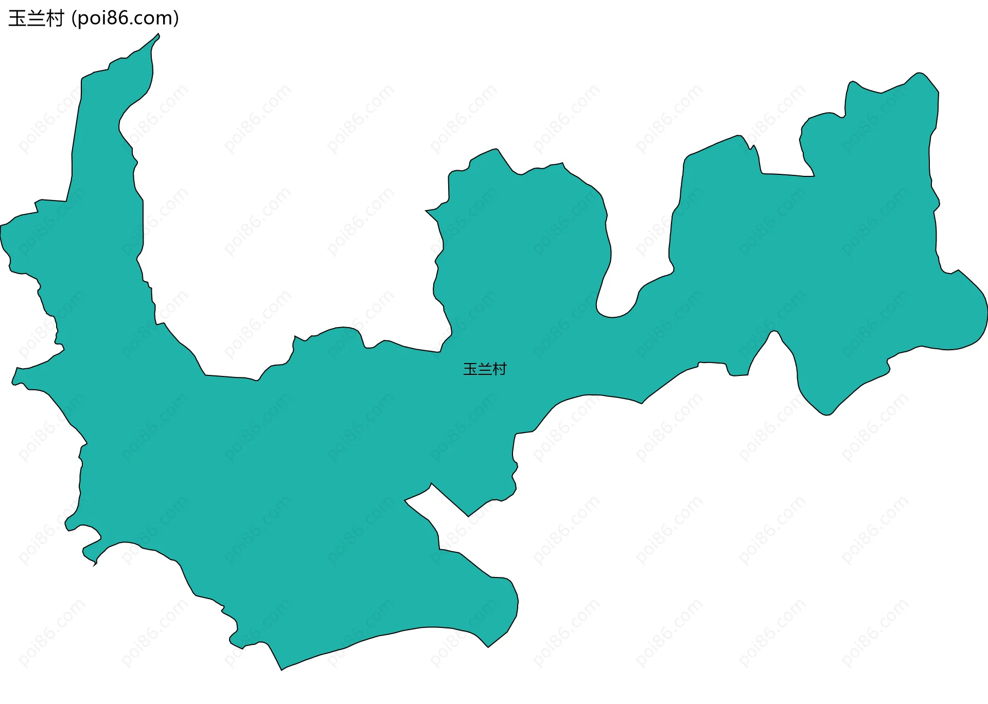 玉兰村边界地图