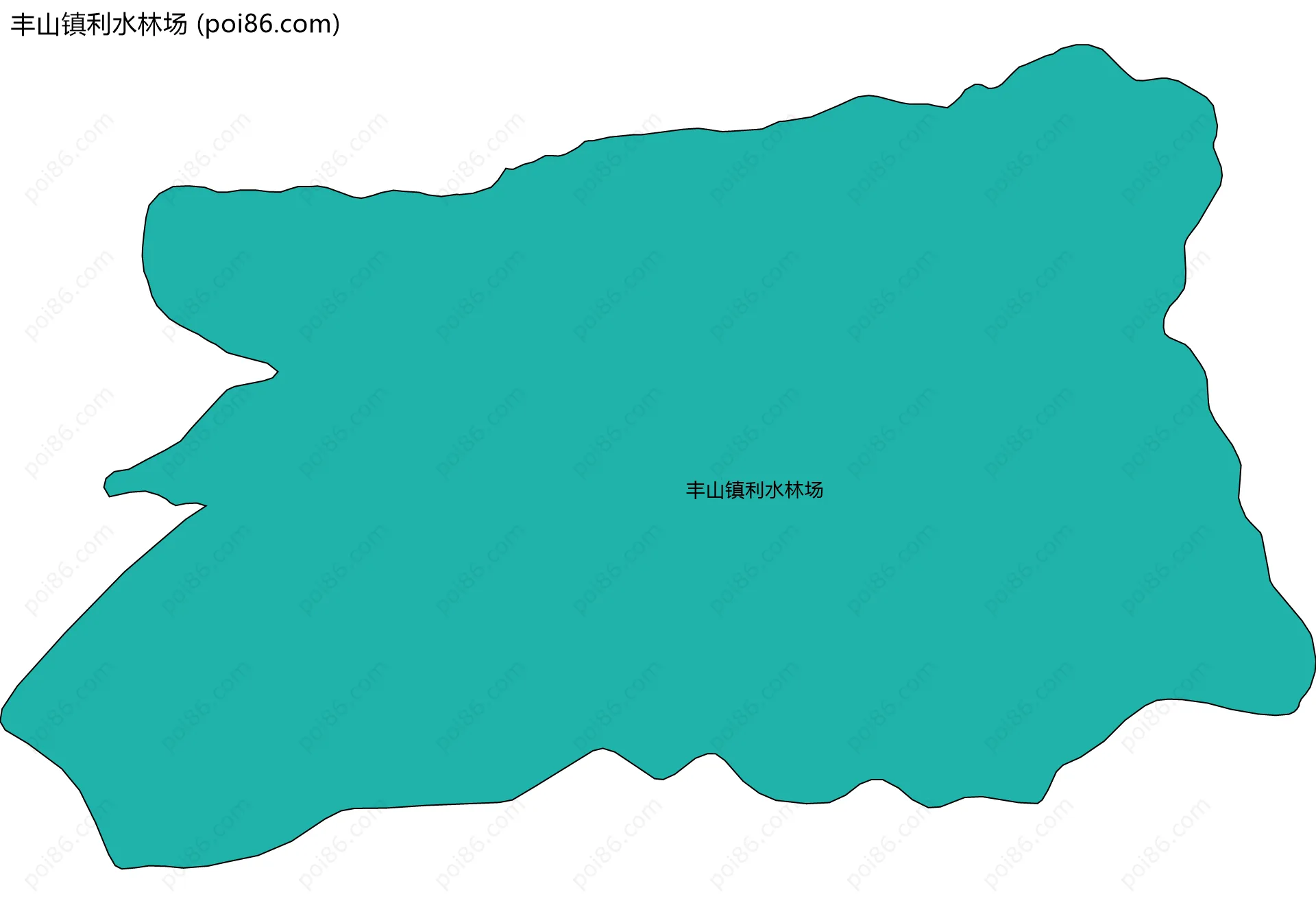 丰山镇利水林场边界地图