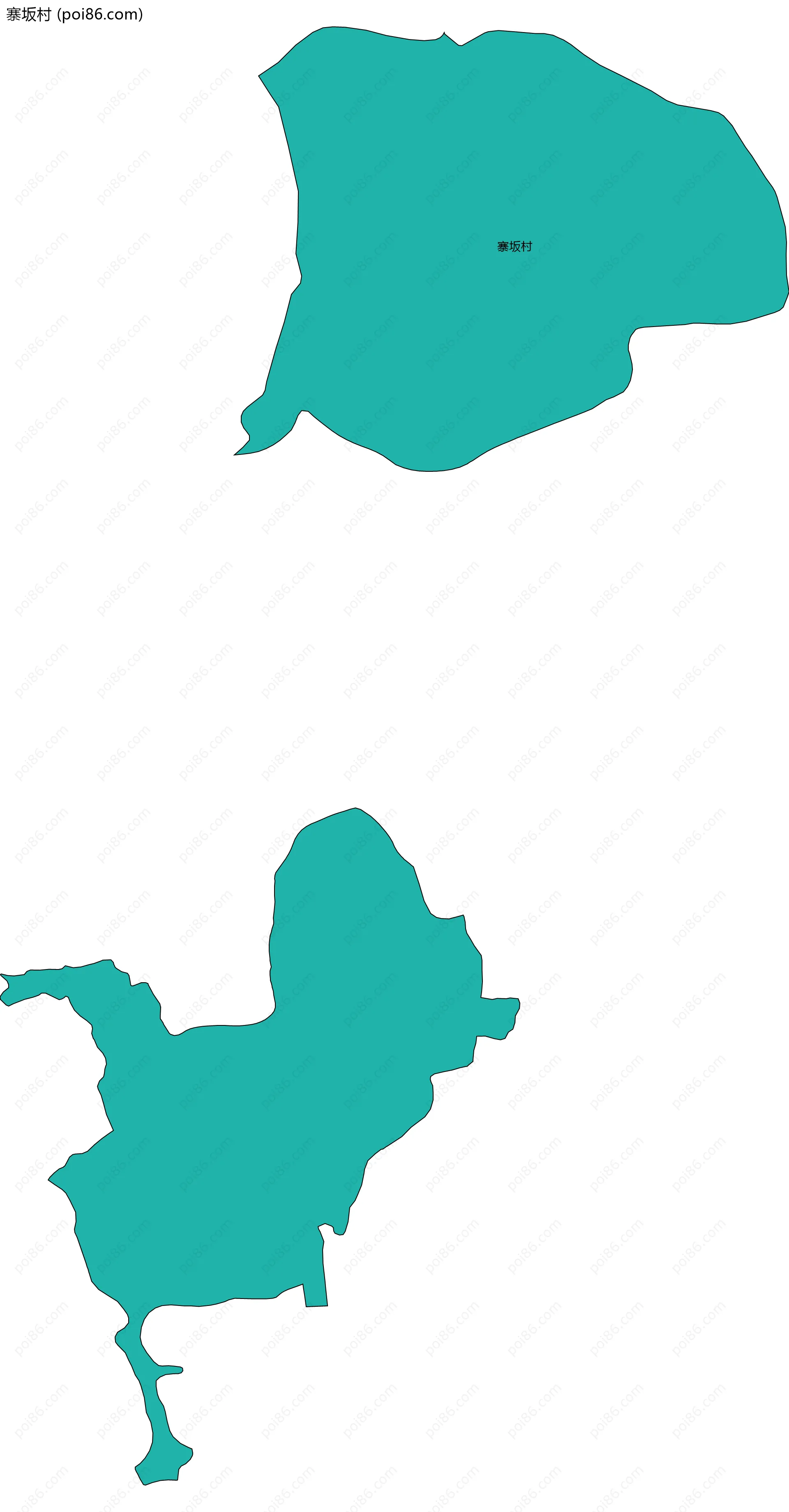 寨坂村边界地图