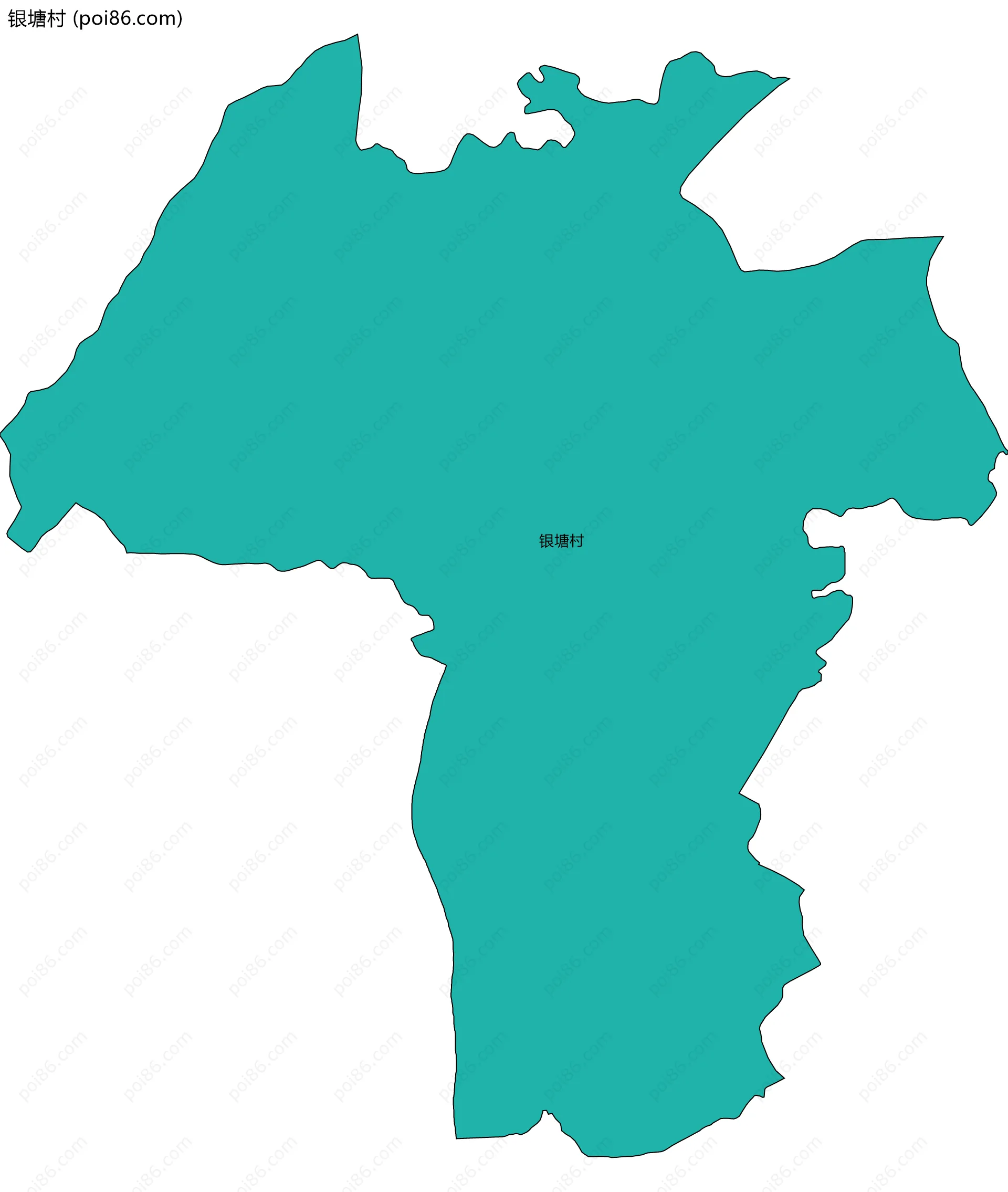 银塘村边界地图