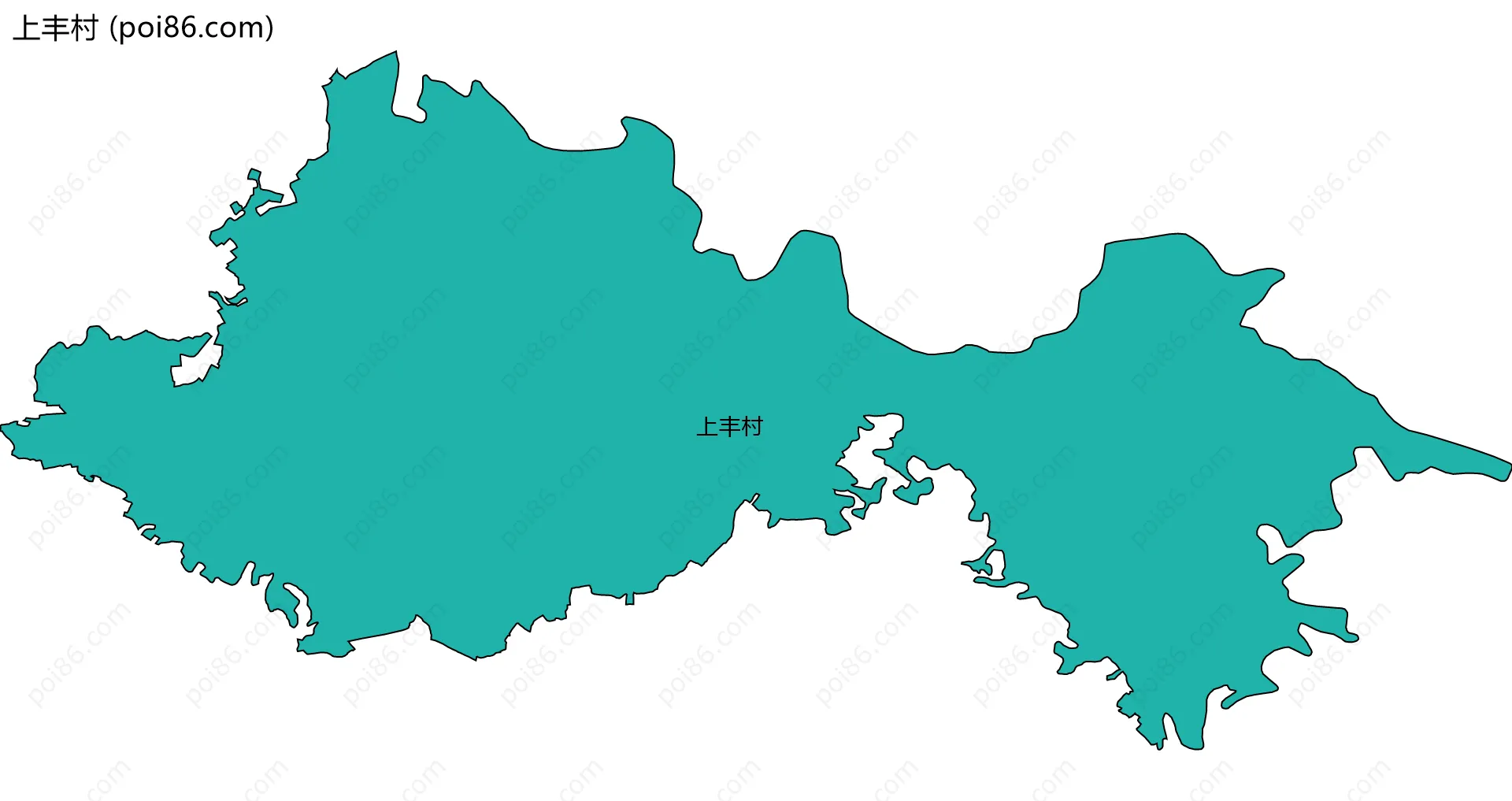 上丰村边界地图