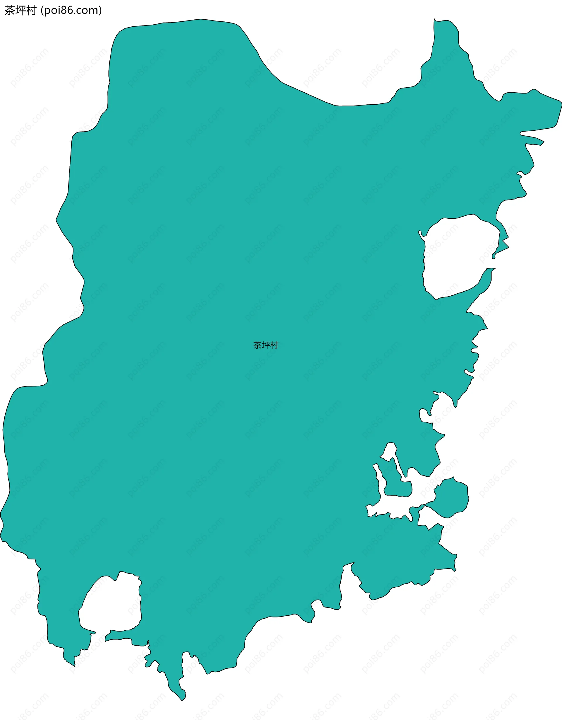 茶坪村边界地图