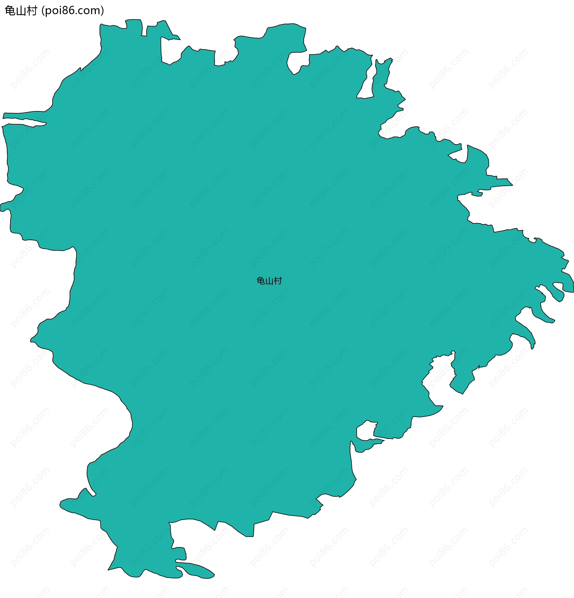 龟山村边界地图