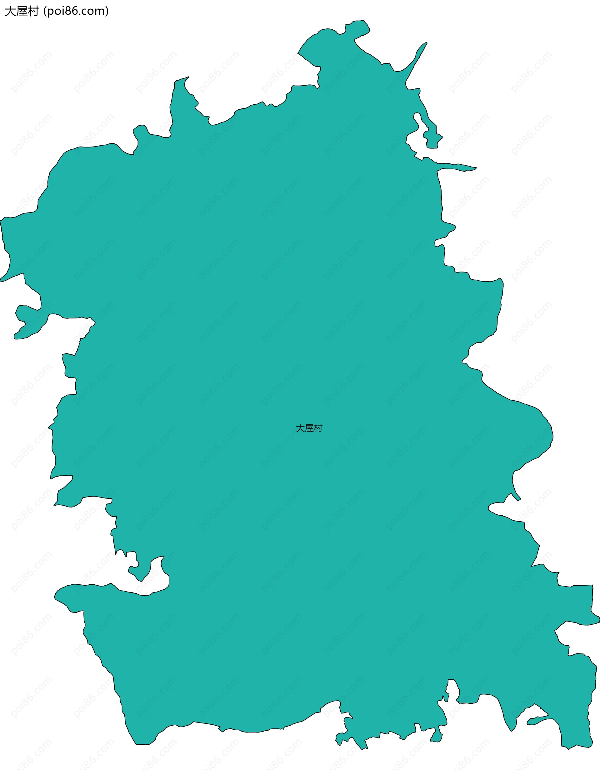 大屋村边界地图