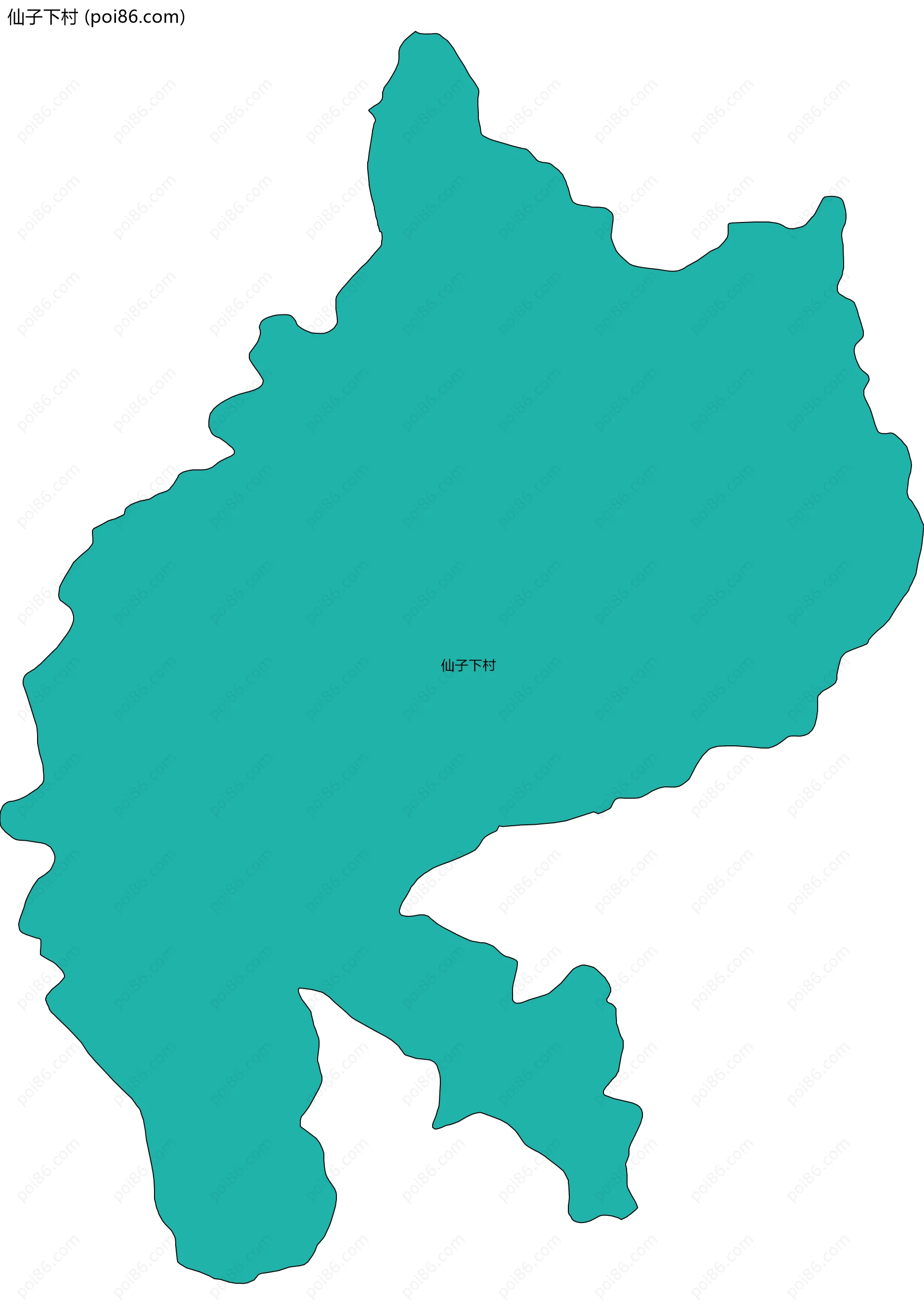 仙子下村边界地图