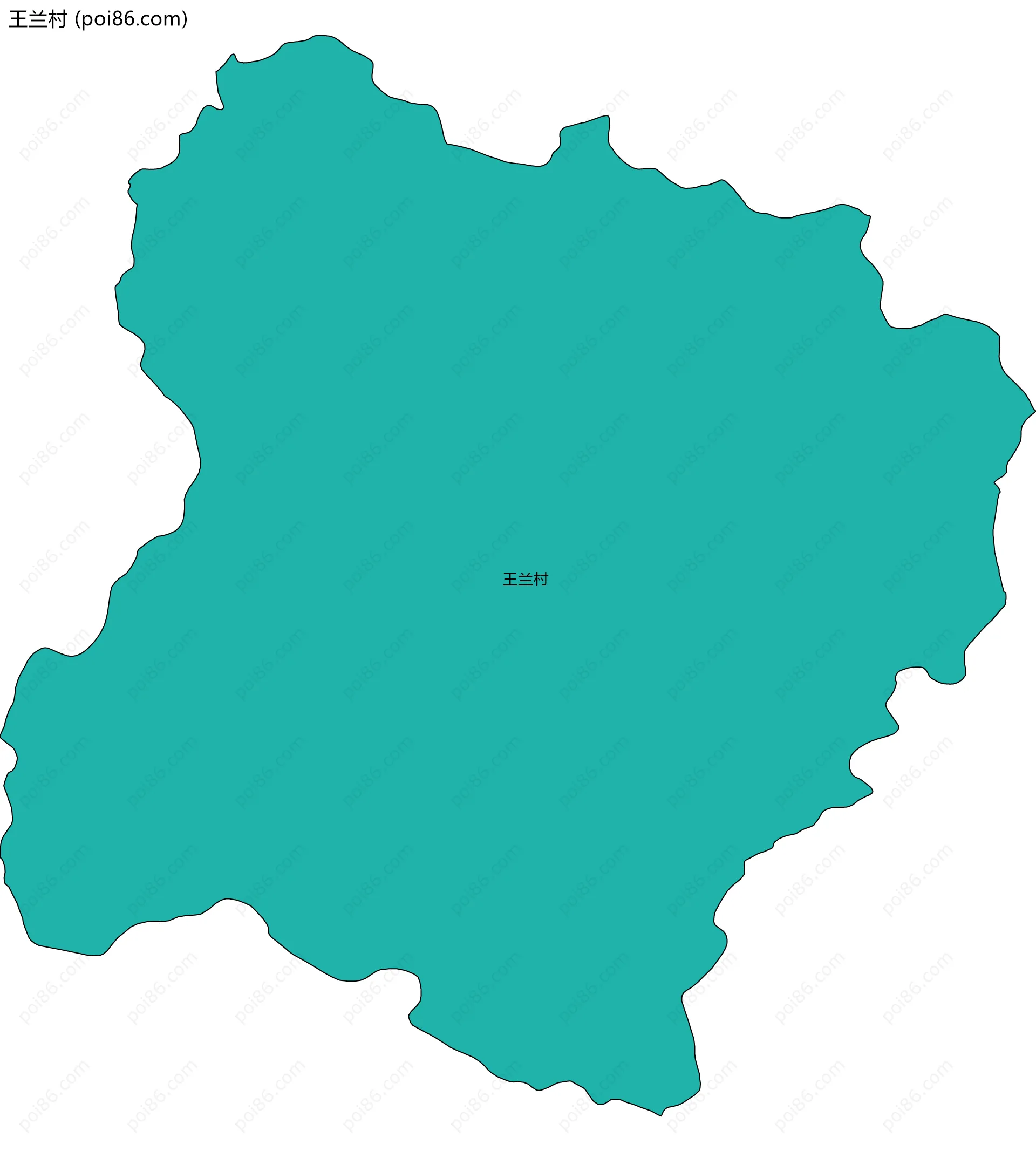 王兰村边界地图