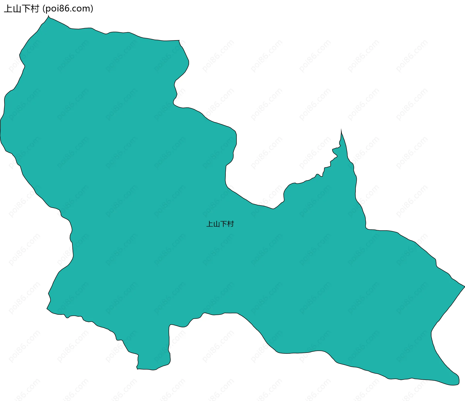 上山下村边界地图