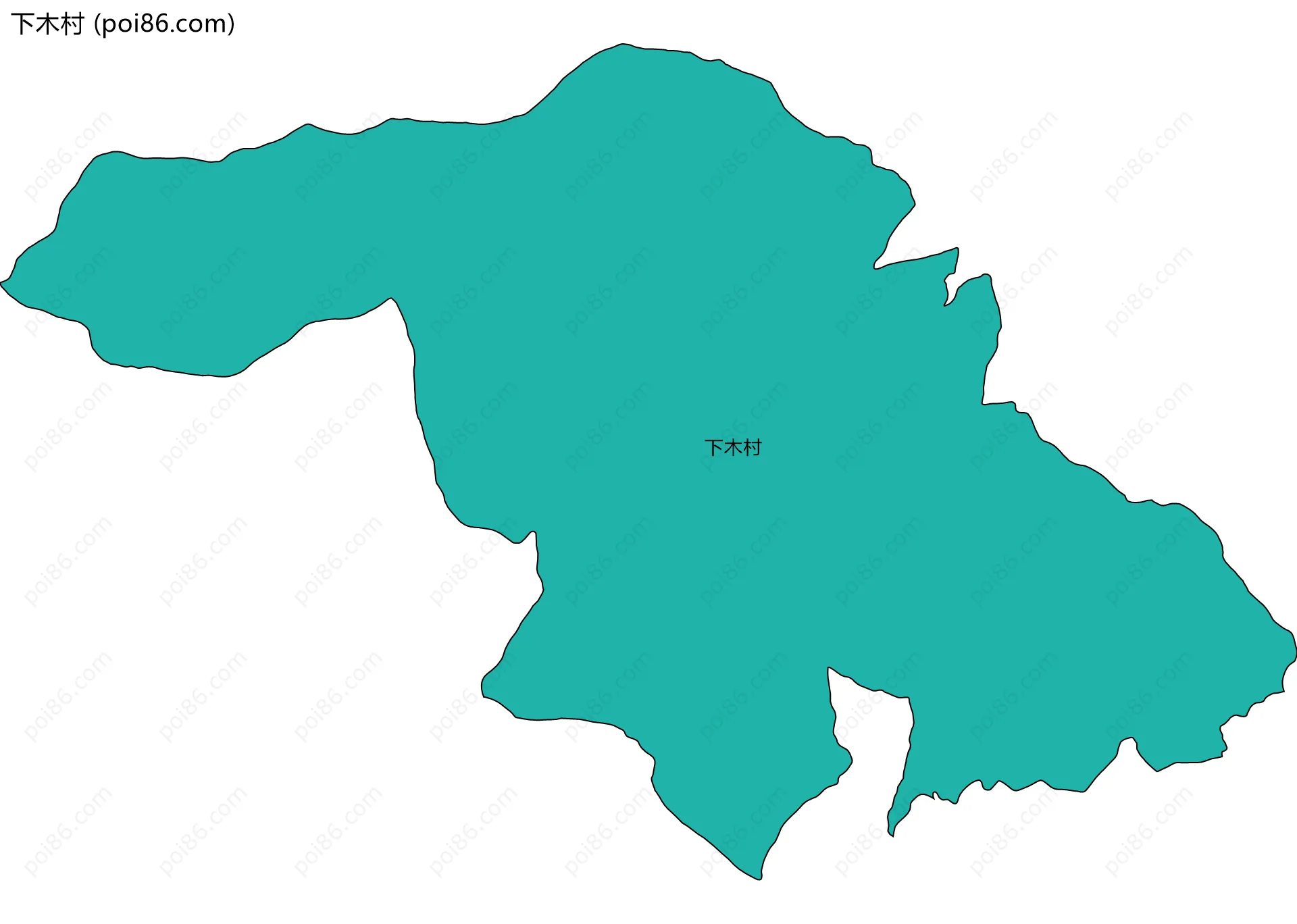 下木村边界地图