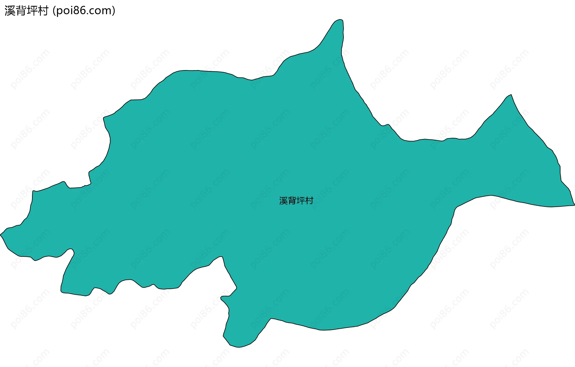 溪背坪村边界地图