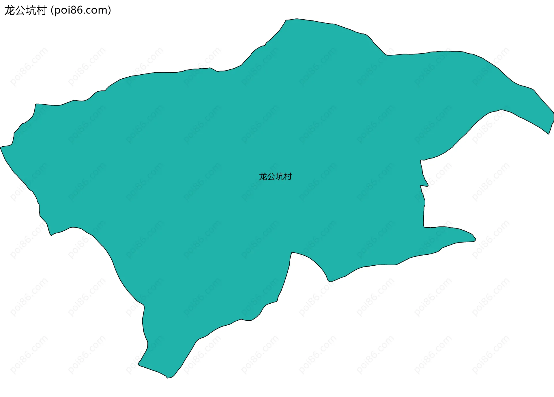 龙公坑村边界地图