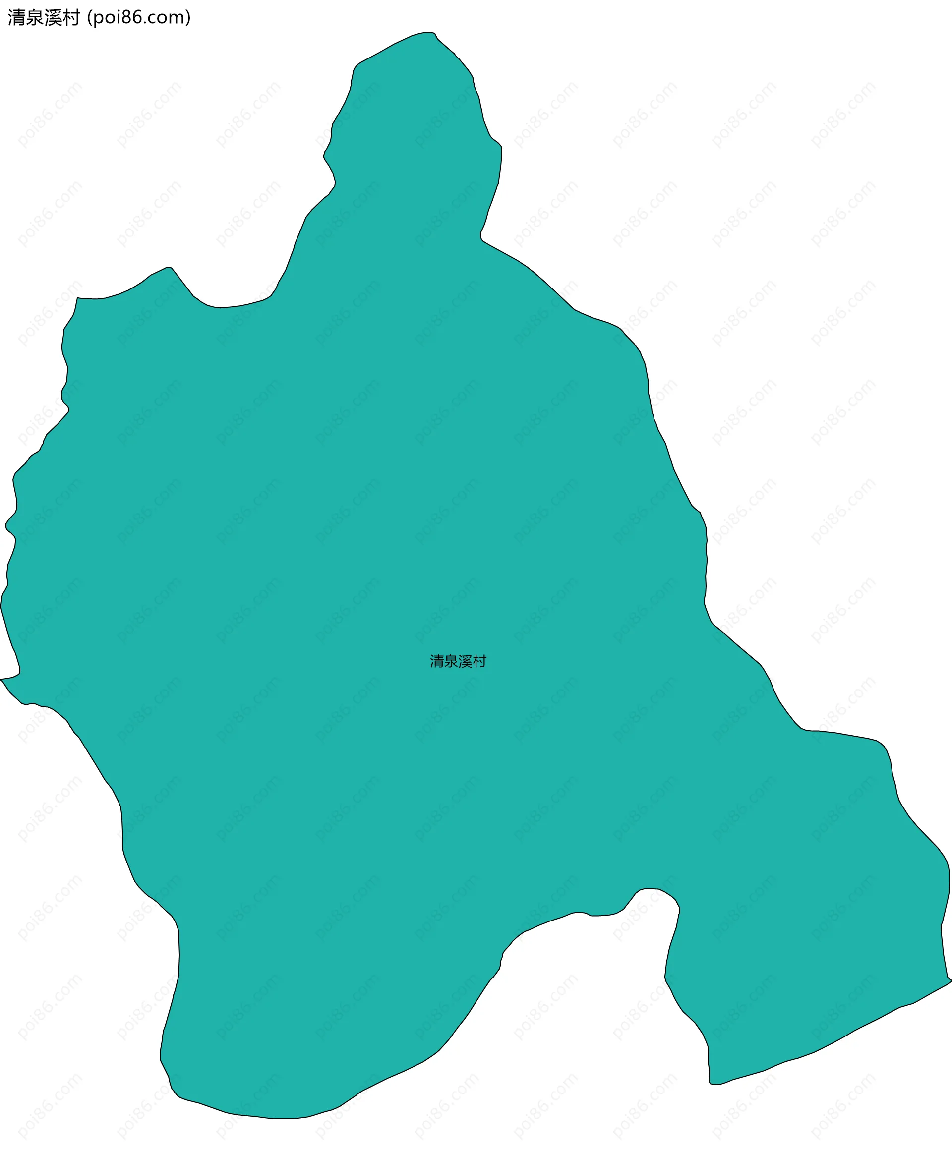 清泉溪村边界地图
