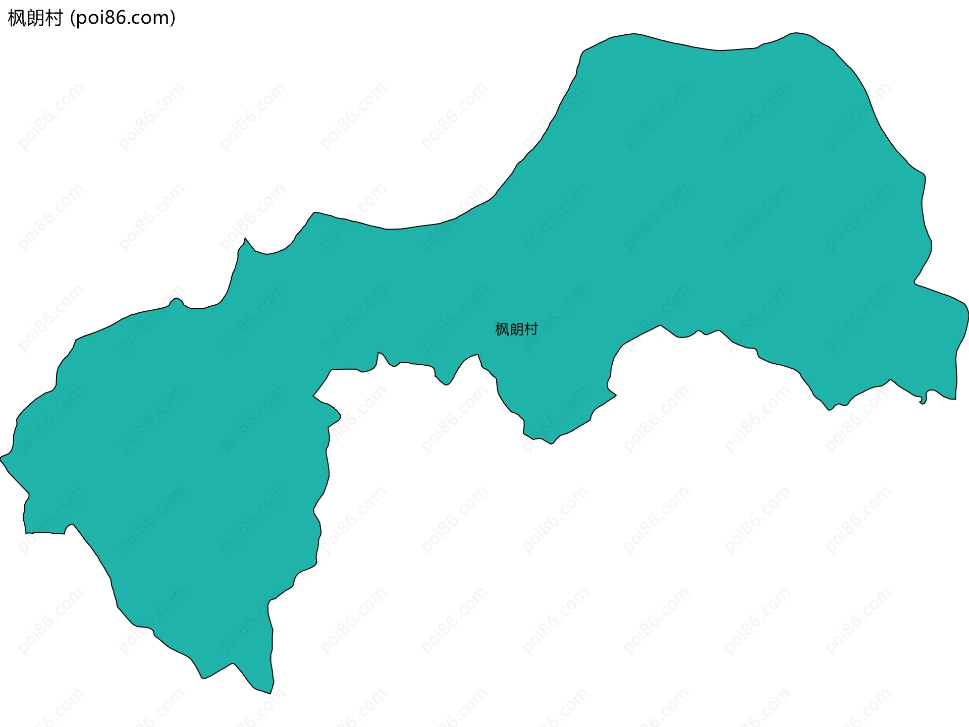 枫朗村边界地图
