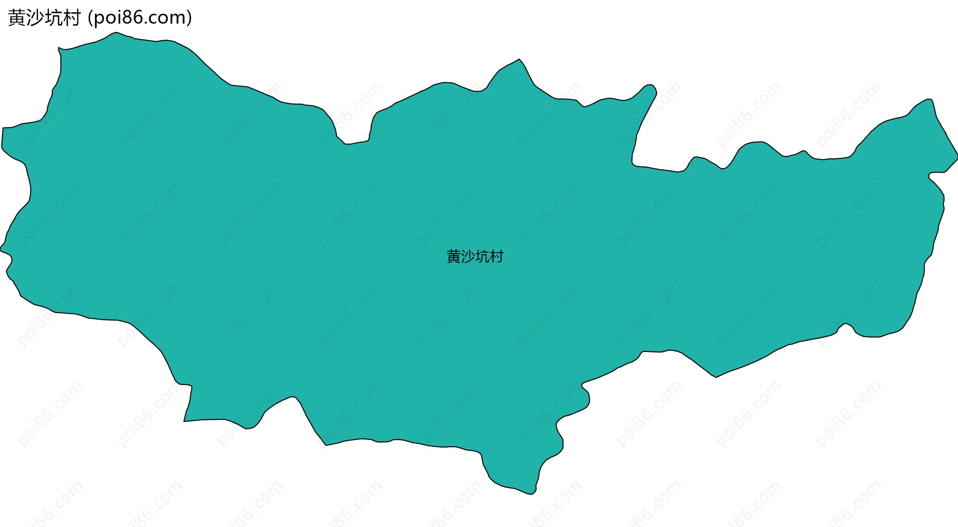 黄沙坑村边界地图