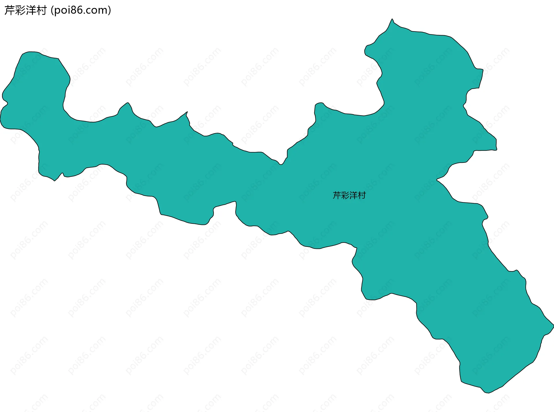 芹彩洋村边界地图