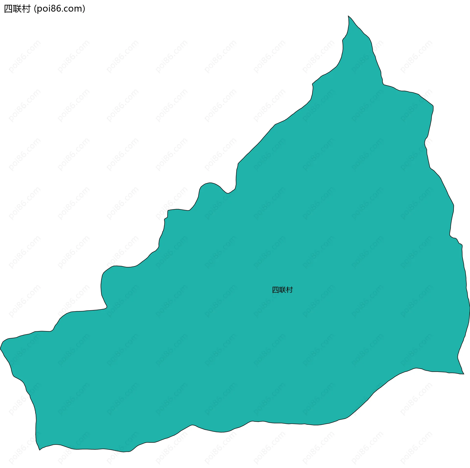 四联村边界地图