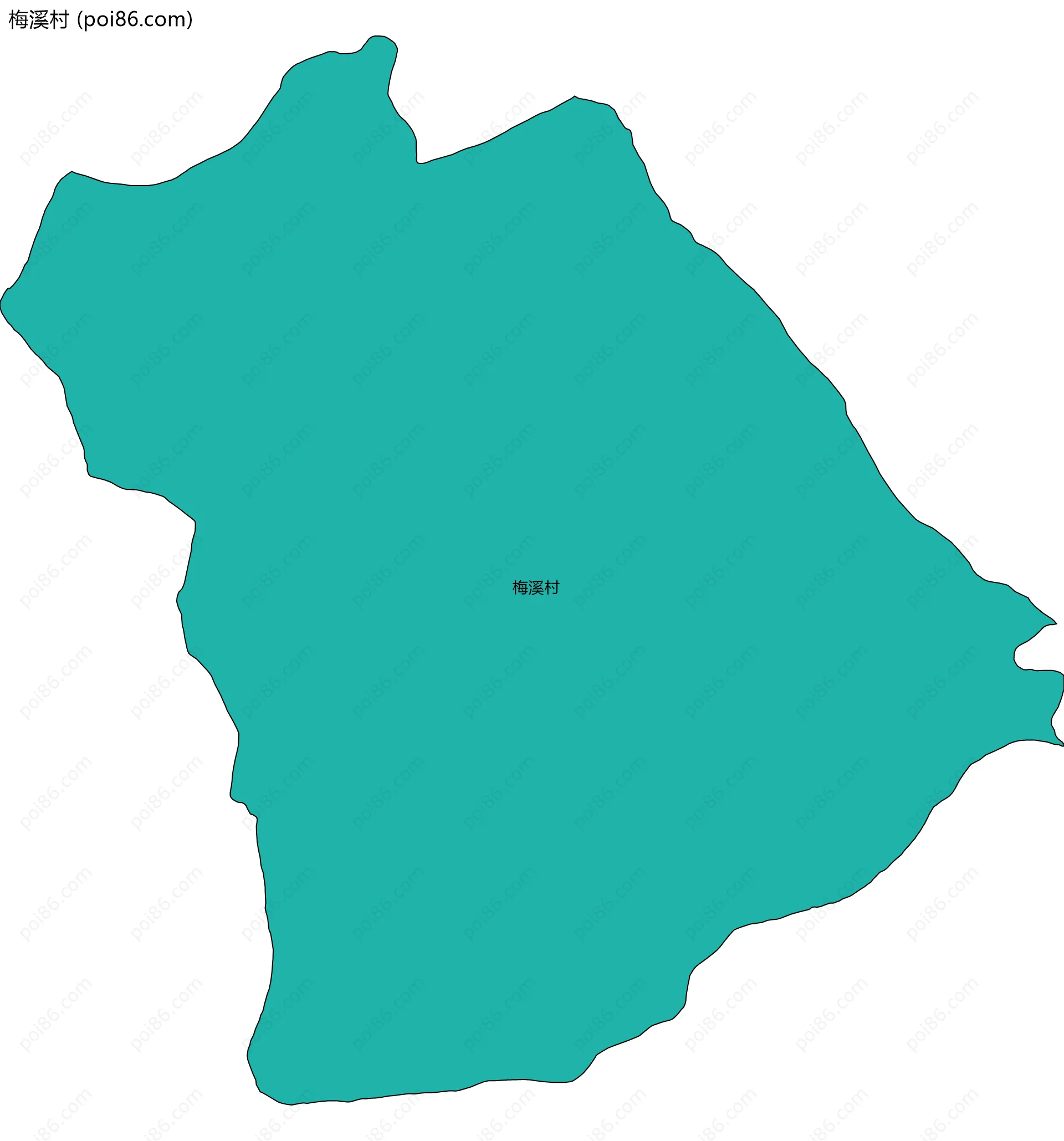 梅溪村边界地图