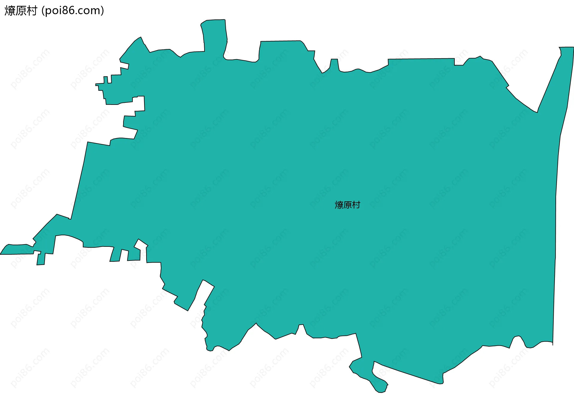 燎原村边界地图