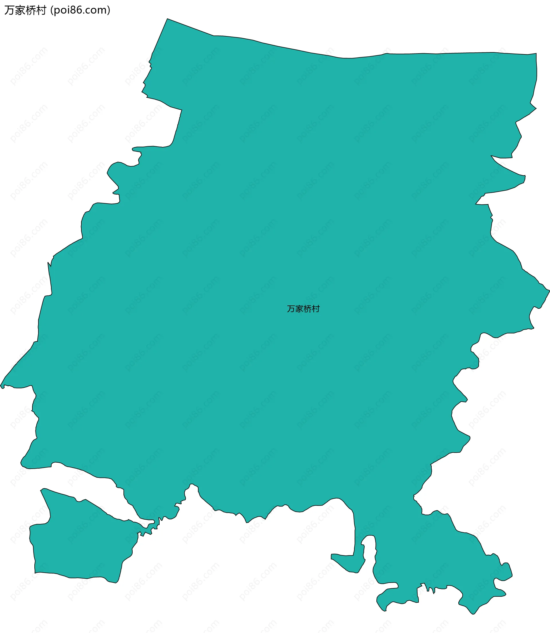 万家桥村边界地图