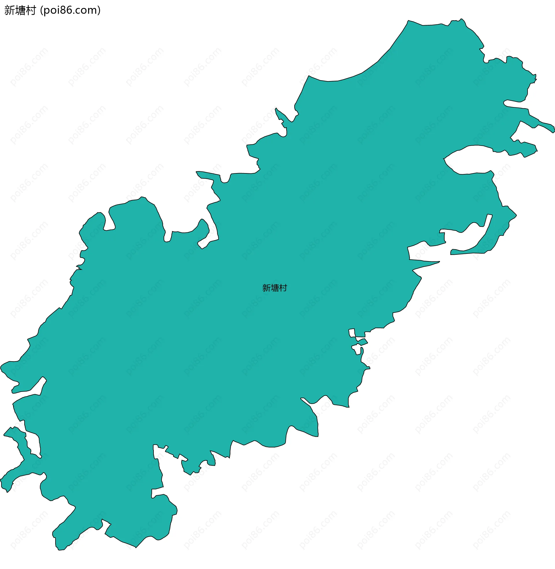 新塘村边界地图